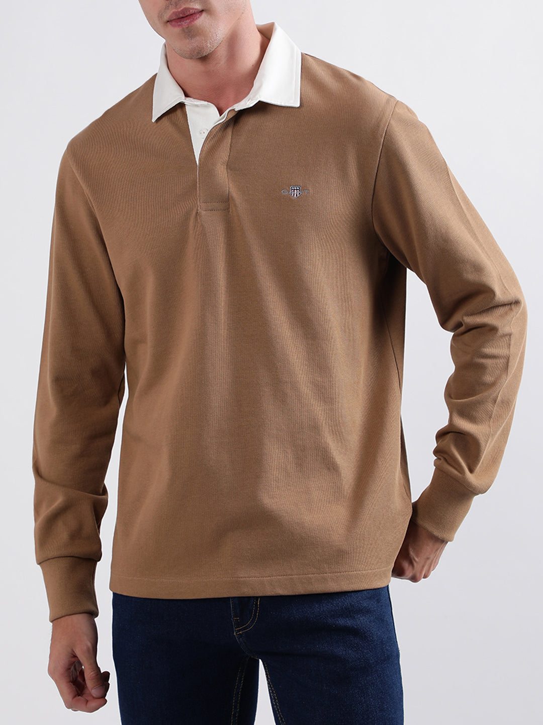 Gant Warm Khaki Regular Fit Polo T-Shirt