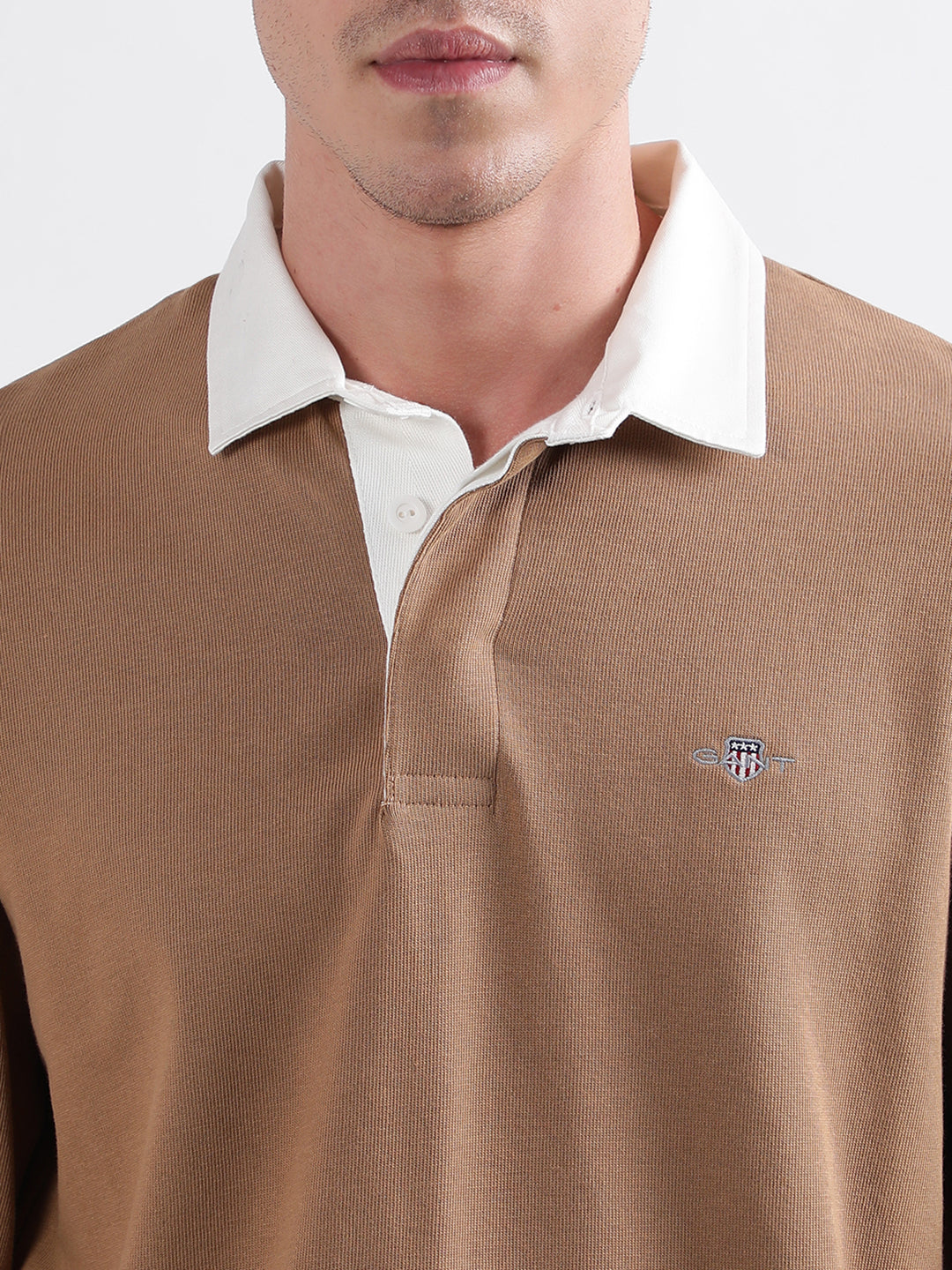 Gant Warm Khaki Regular Fit Polo T-Shirt
