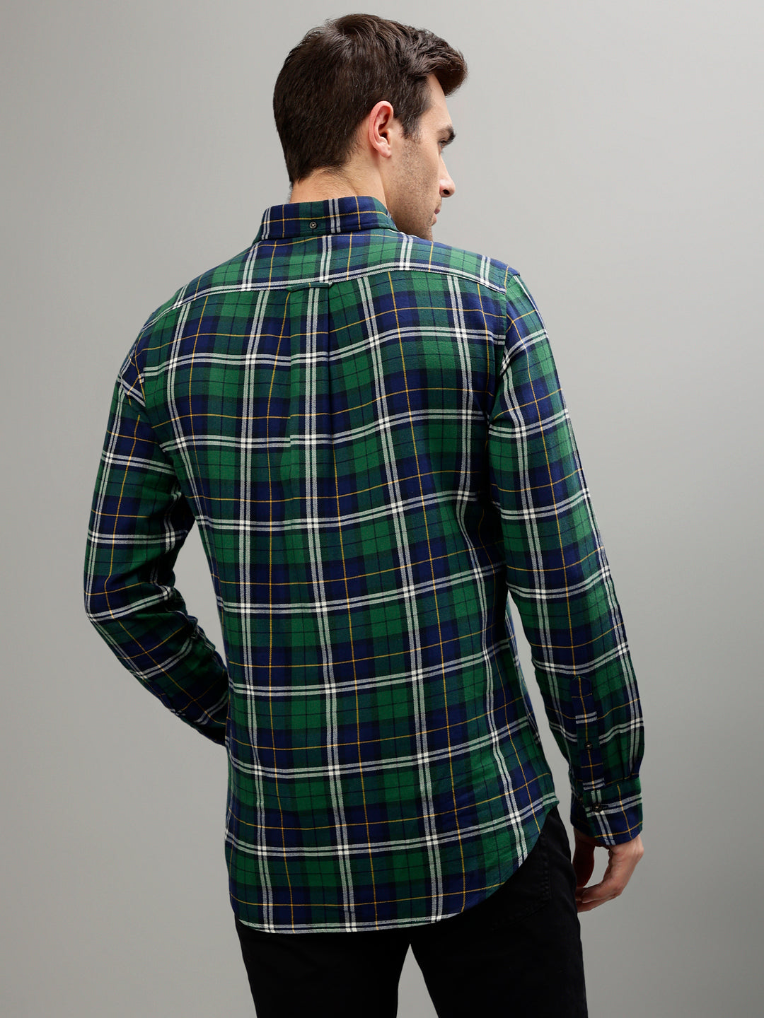 Gant Forest Green Fashion Checked Regular Fit Shirt