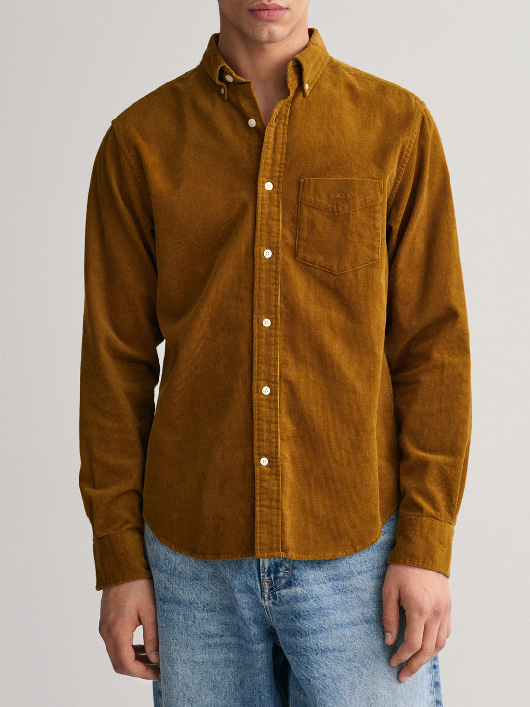 Shop Gant Mustard Fashion Regular Fit Shirt Online