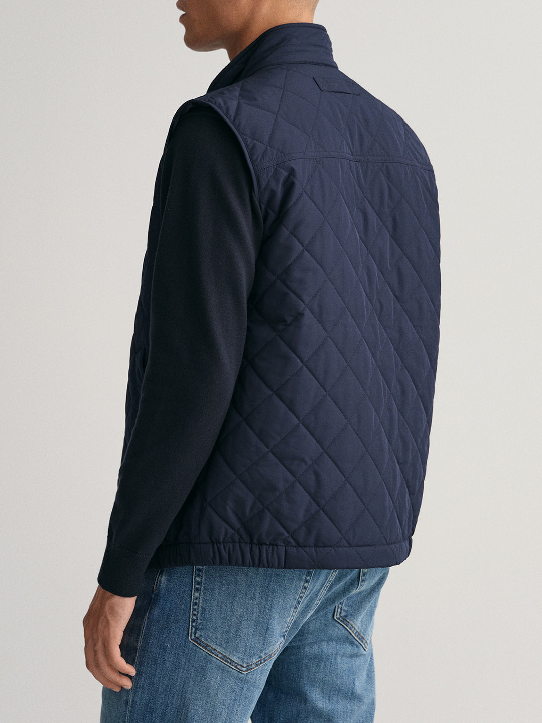 Gant Men Blue Solid High Neck Jacket
