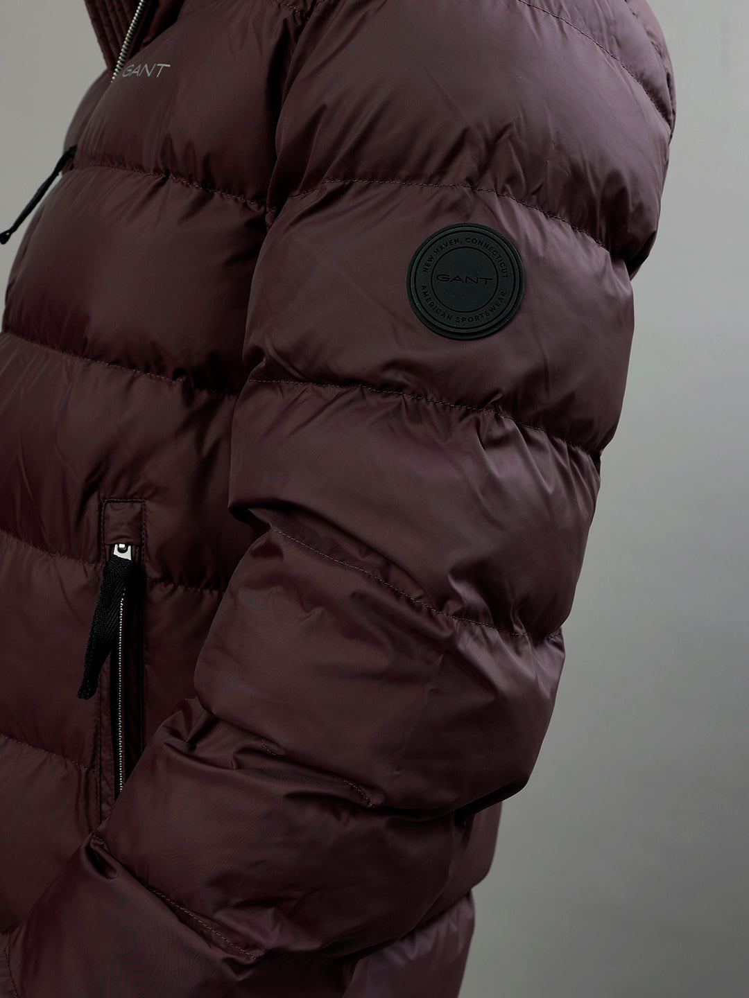 Gant Men Solid Hooded Full Sleeves Jacket