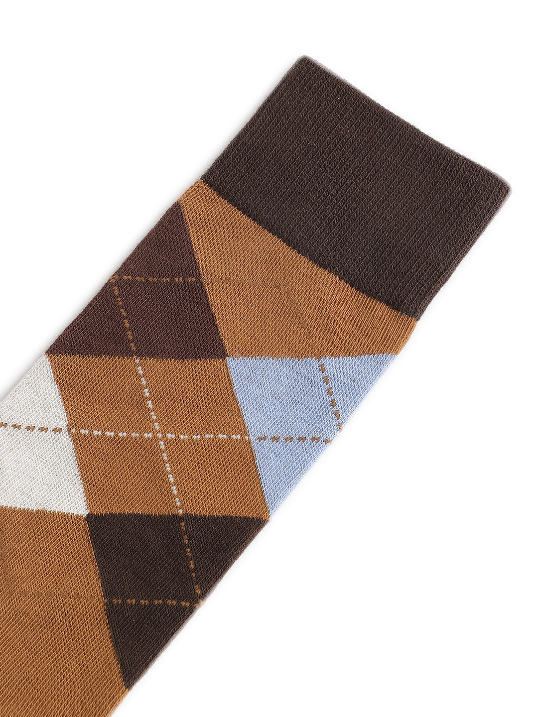 Gant Men Brown Colour Blocked Socks