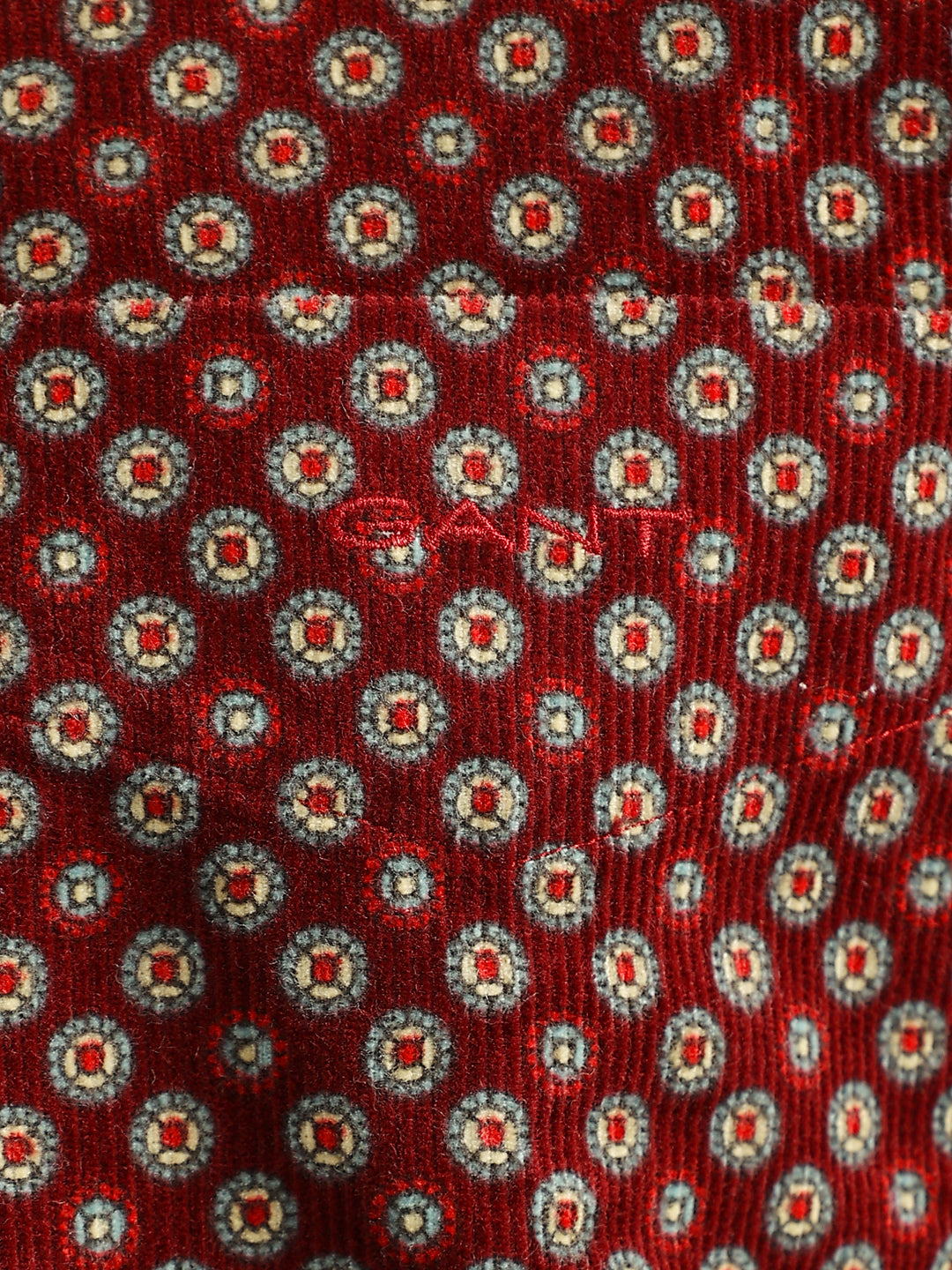 Gant Men Red Printed Button-down Collar Full Sleeves Shirt