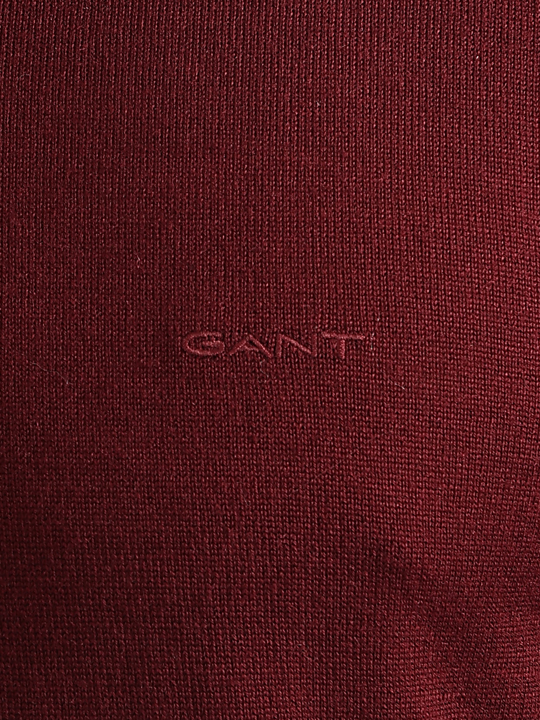 Gant Men Red Solid Collared Full Sleeves Pullover Style Sweater