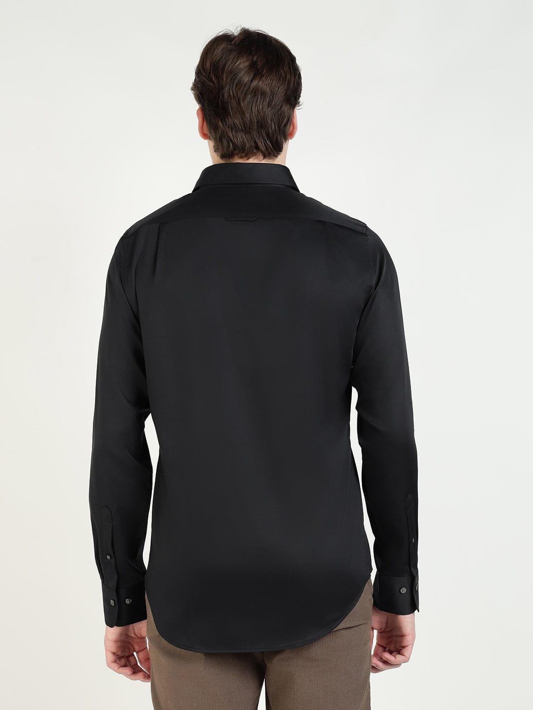 Gant Men Black Solid Collar Shirt