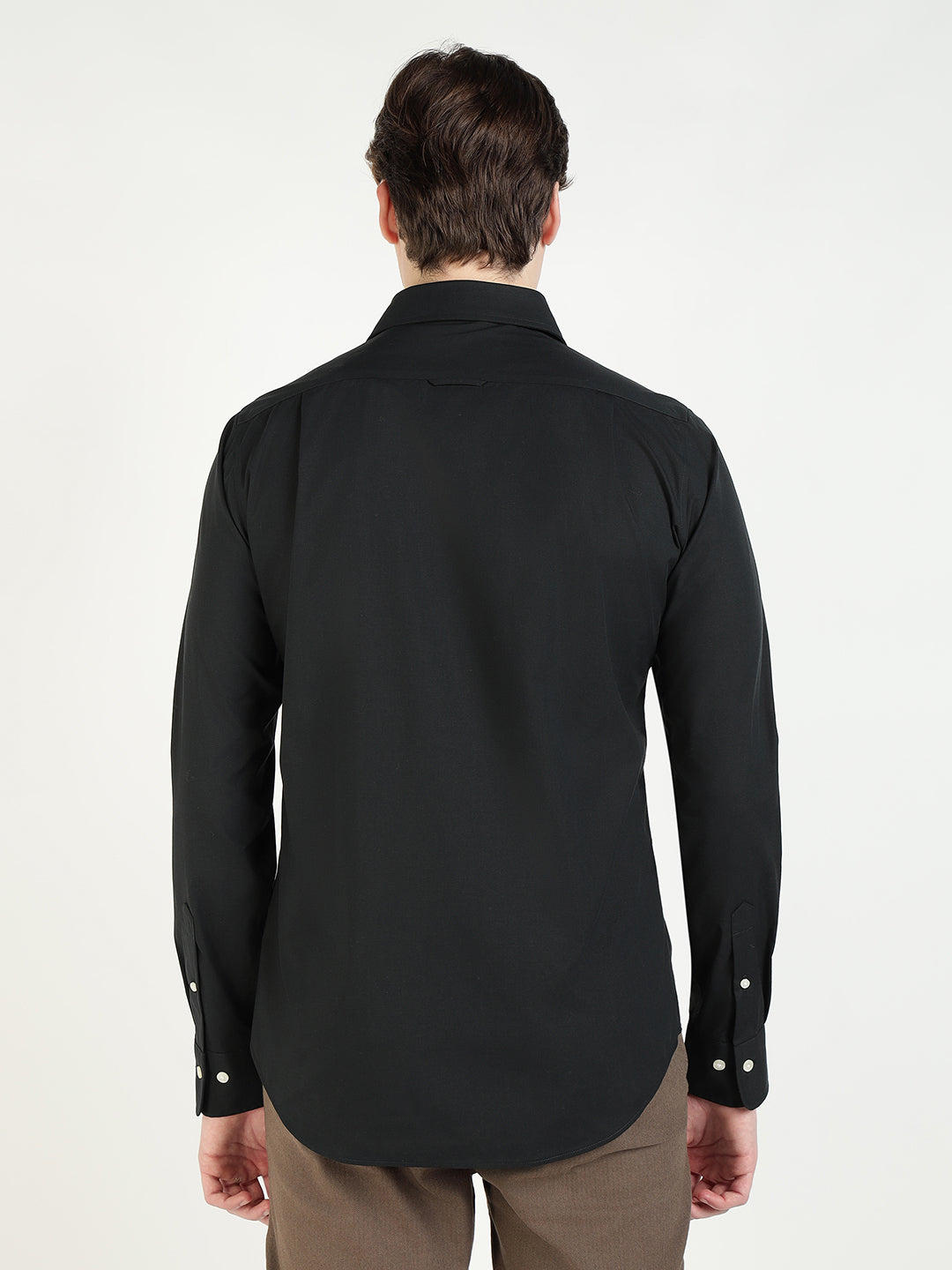 Gant Men Black Solid Collar Shirt