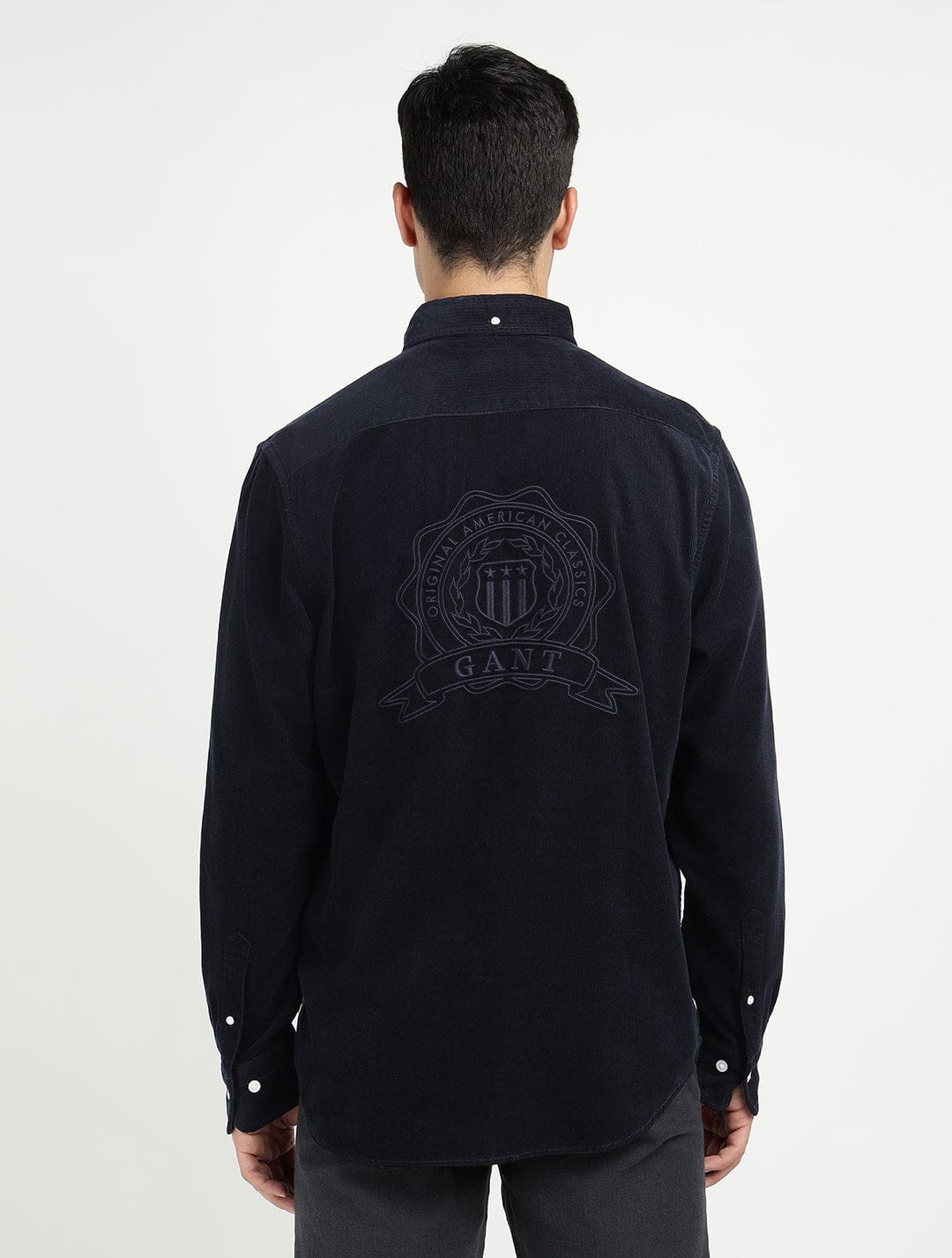 Gant Men Black Solid Collar Shirt
