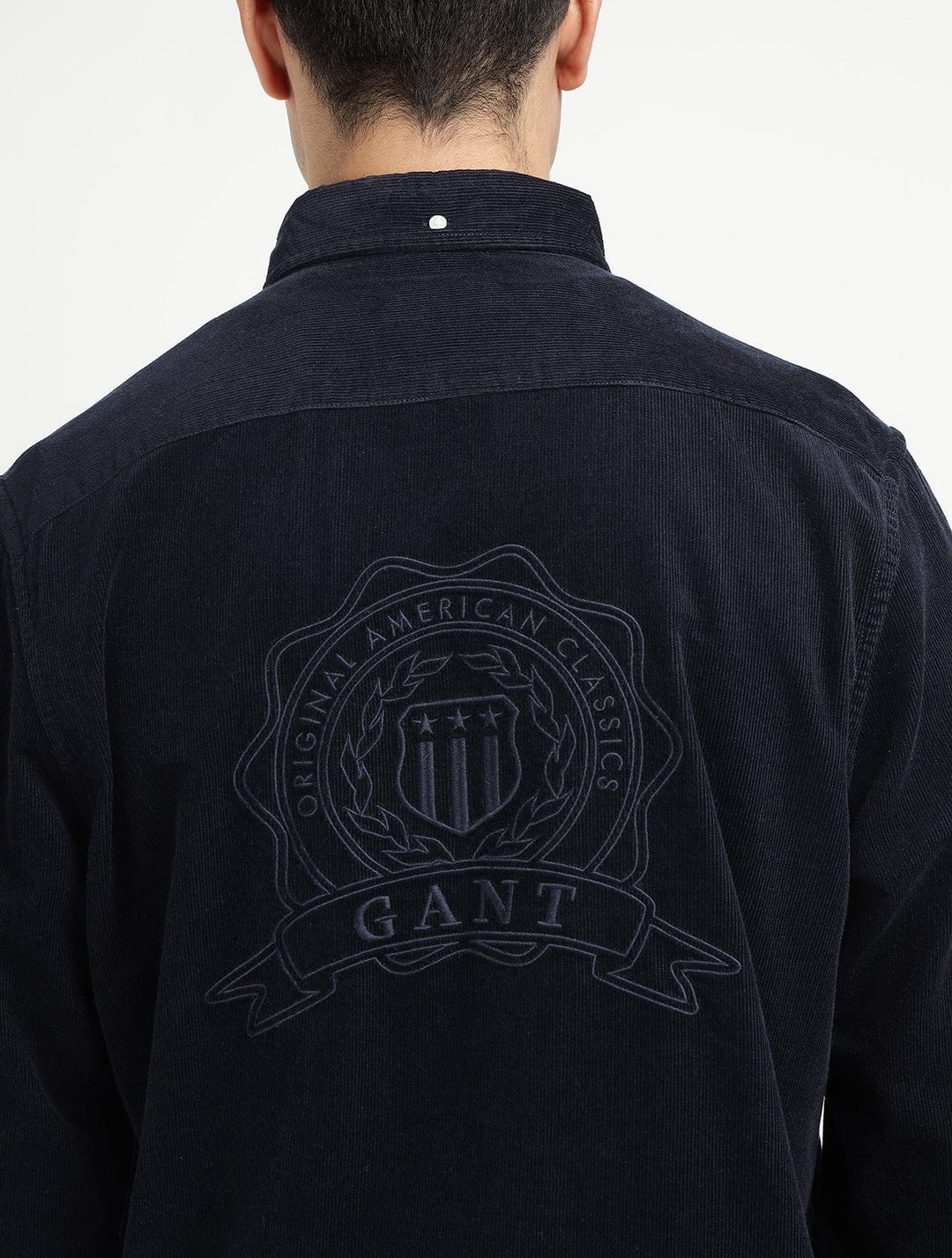 Gant Men Black Solid Collar Shirt