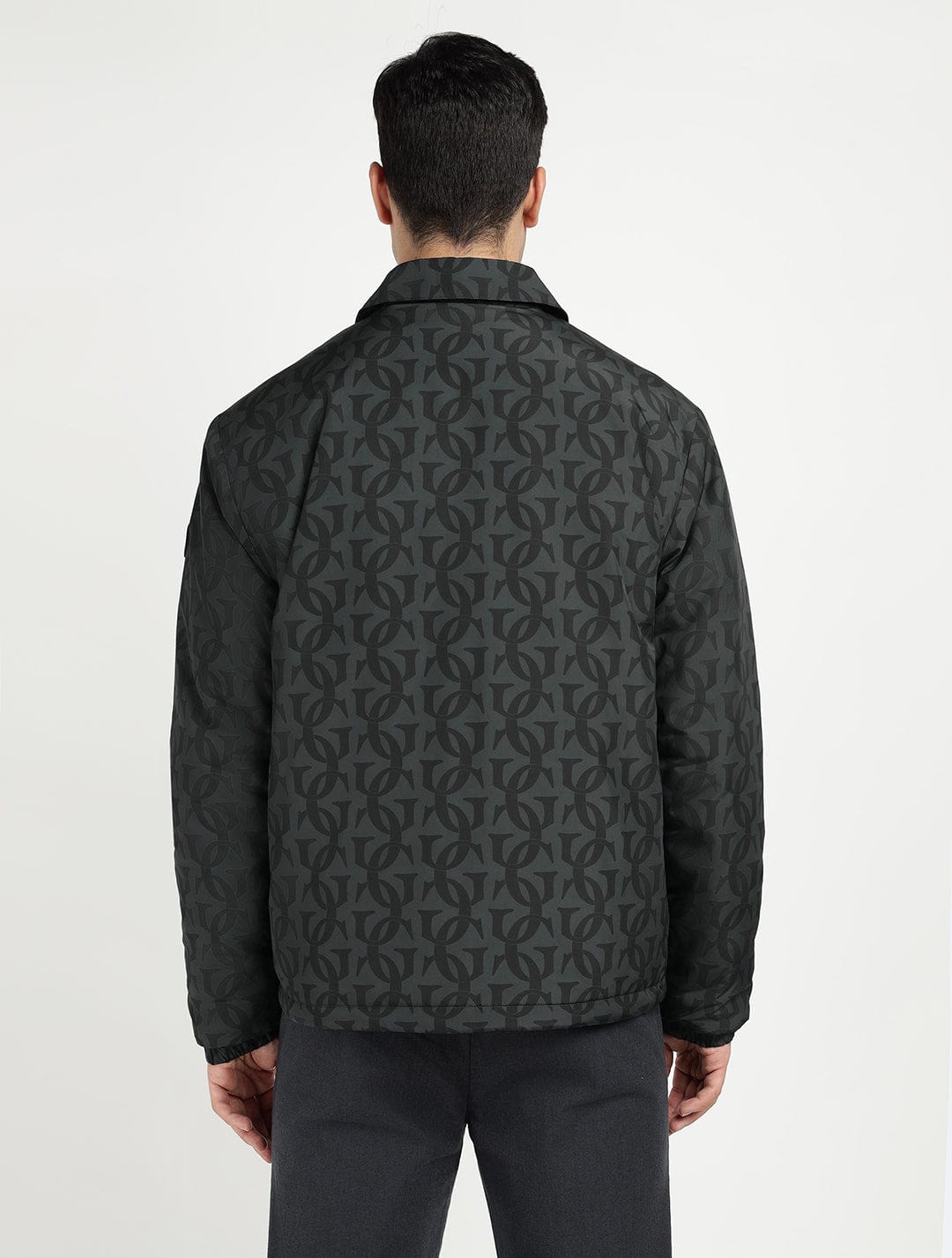 Gant Men Black Solid Collar Jacket