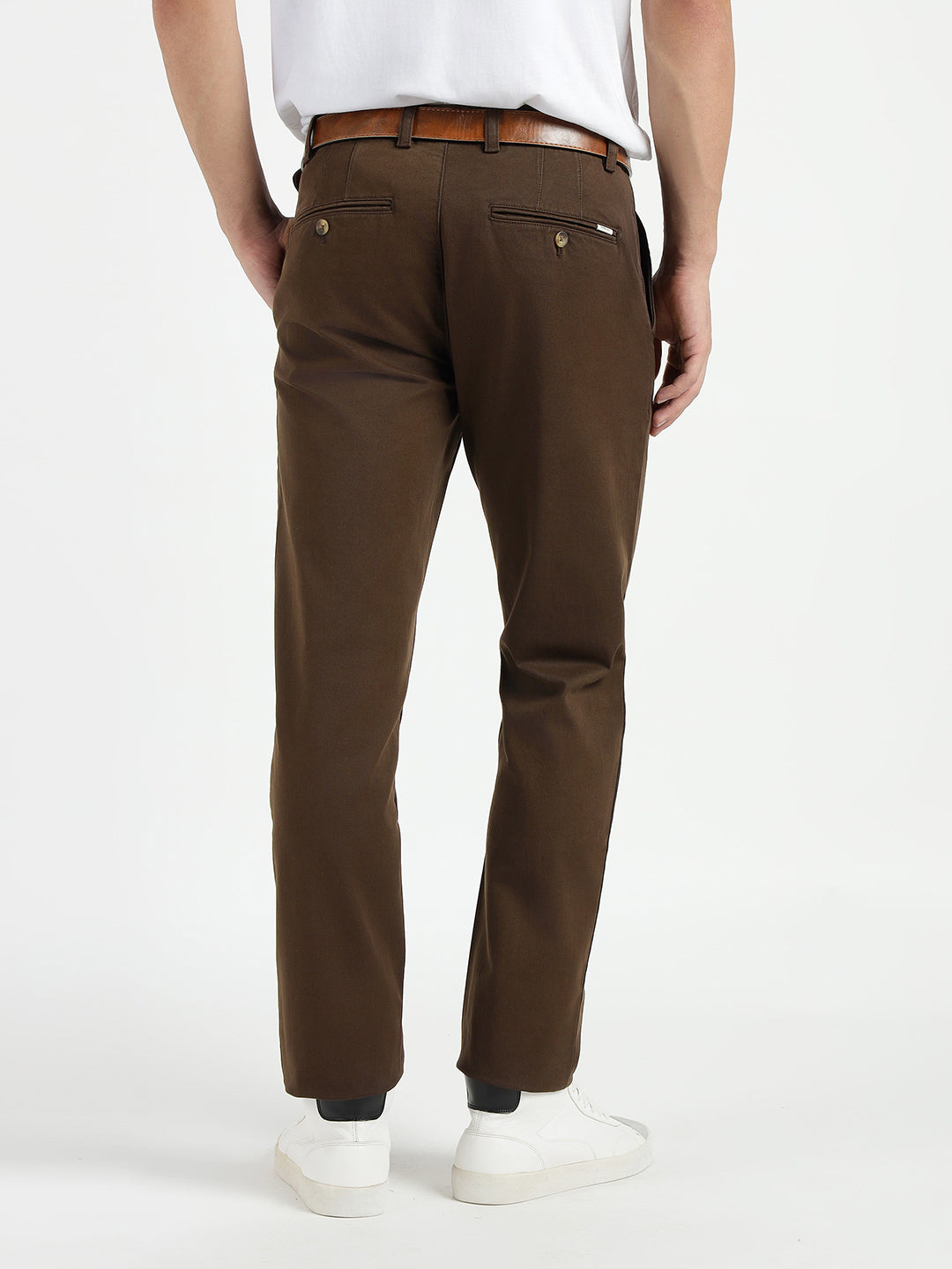 Gant Men Brown Slim Fit Solid Trouser