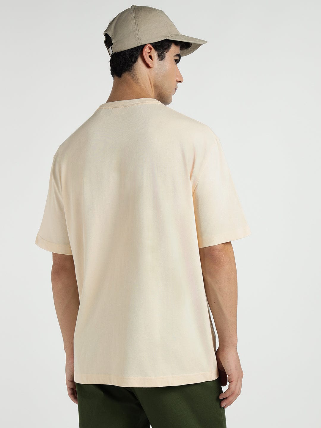 Gant Men White Printed Crew Neck Tshirt