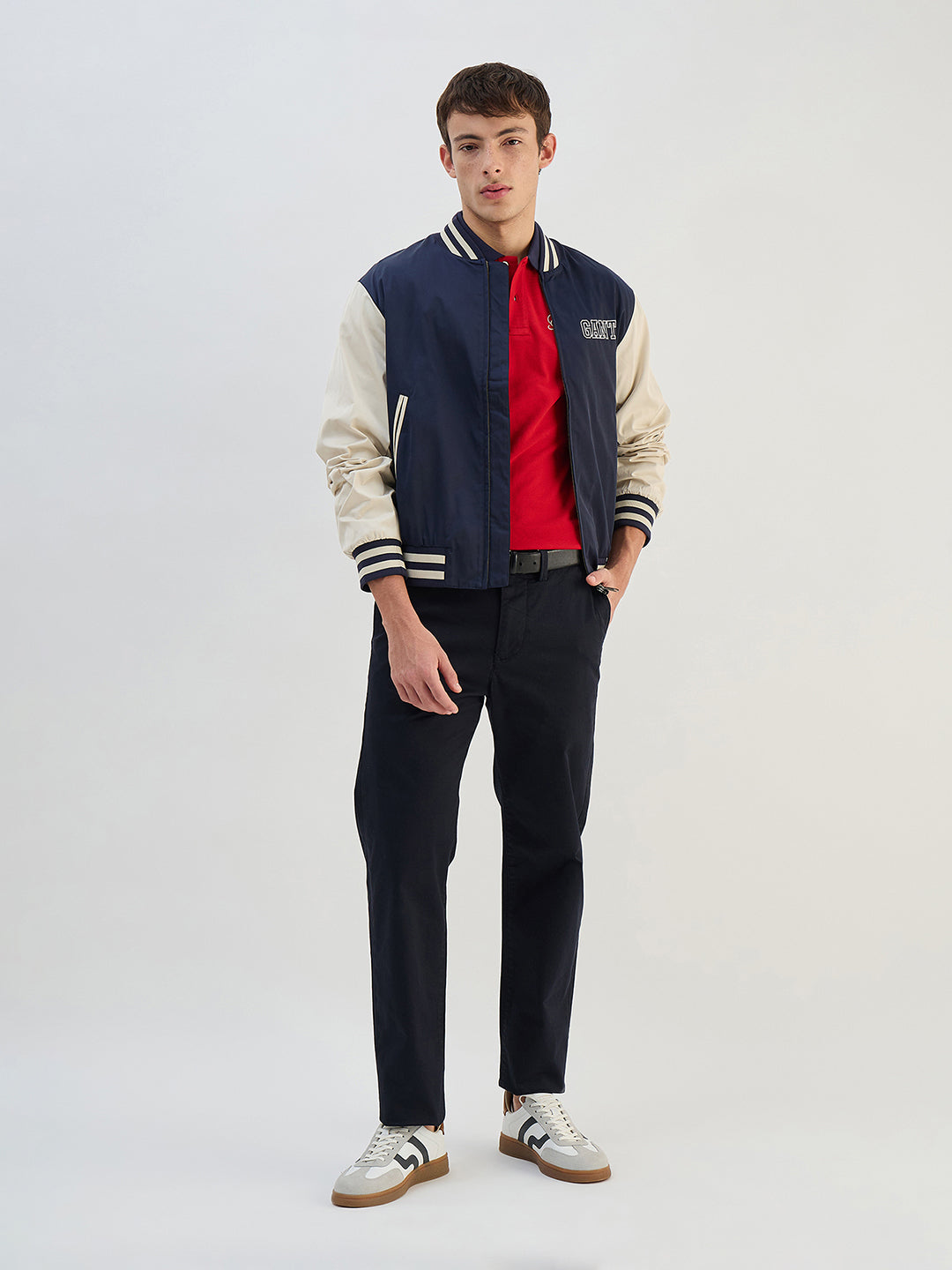 Gant Men Red Solid Pure Cotton Polo Collar T-Shirt