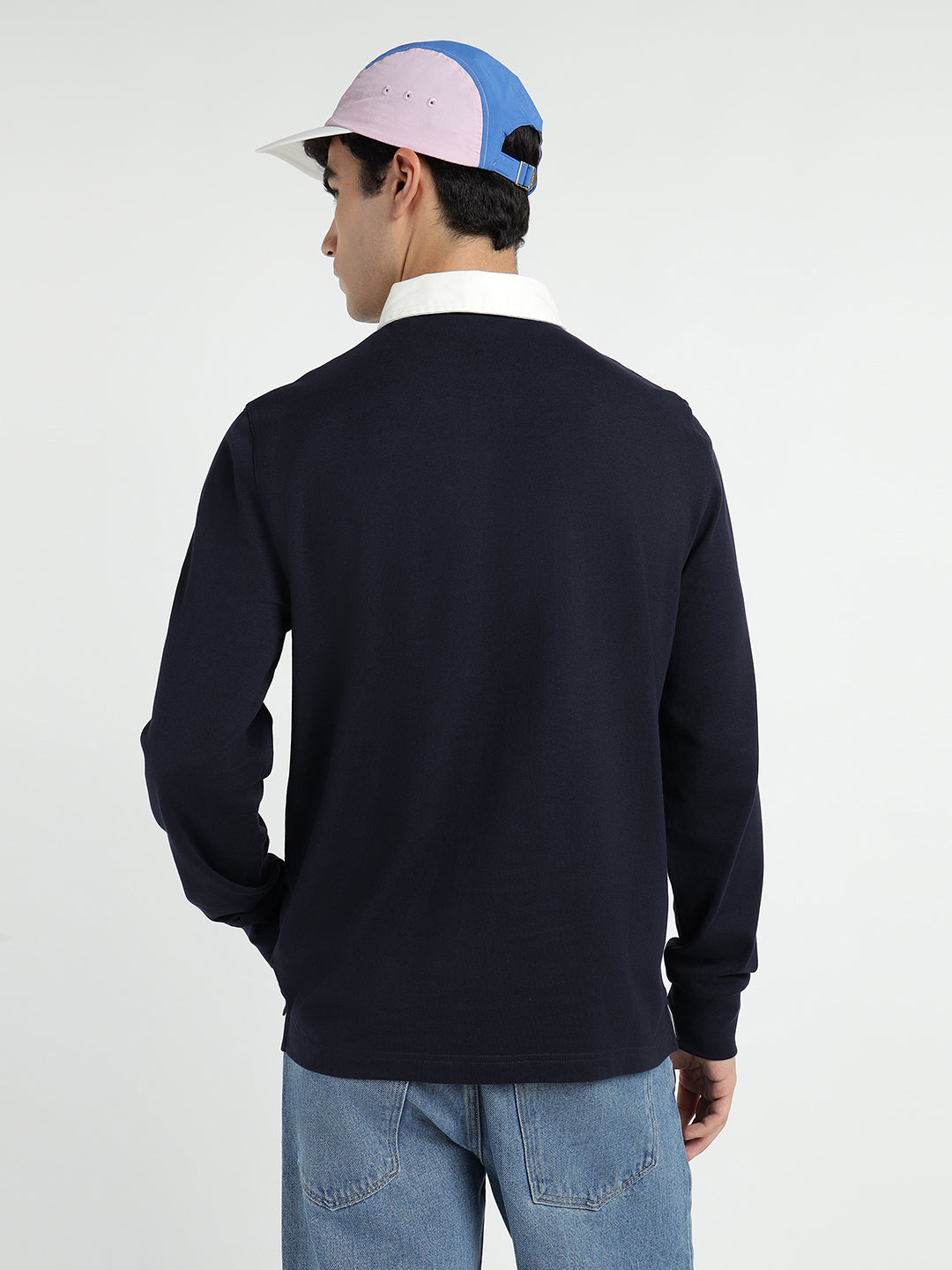 Gant Men Blue Solid Collar Sweatshirt