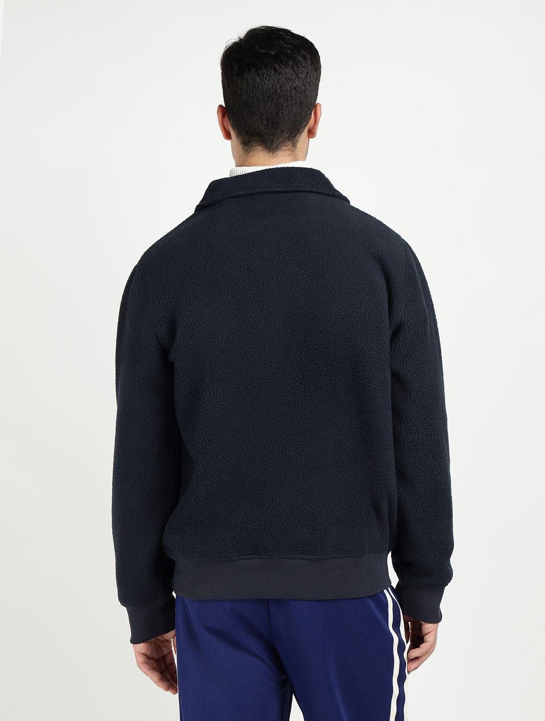 Gant Men Blue Solid Collar Sweatshirt