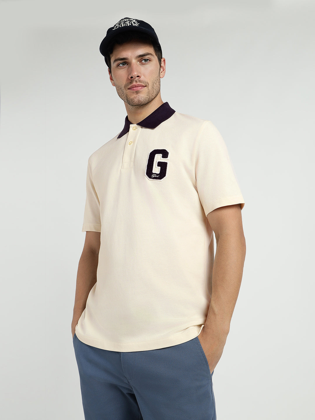Gant Men Cream Polo Tshirt