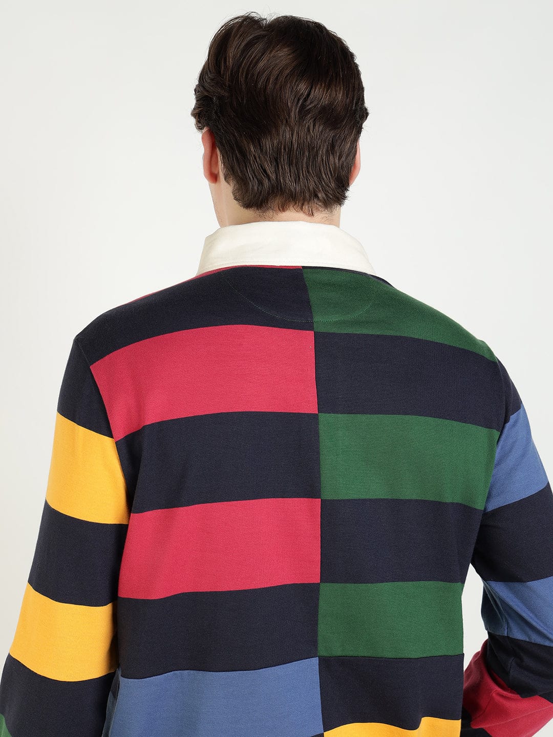 Gant Men Multicolor Coloublocked Collar Sweatshirt
