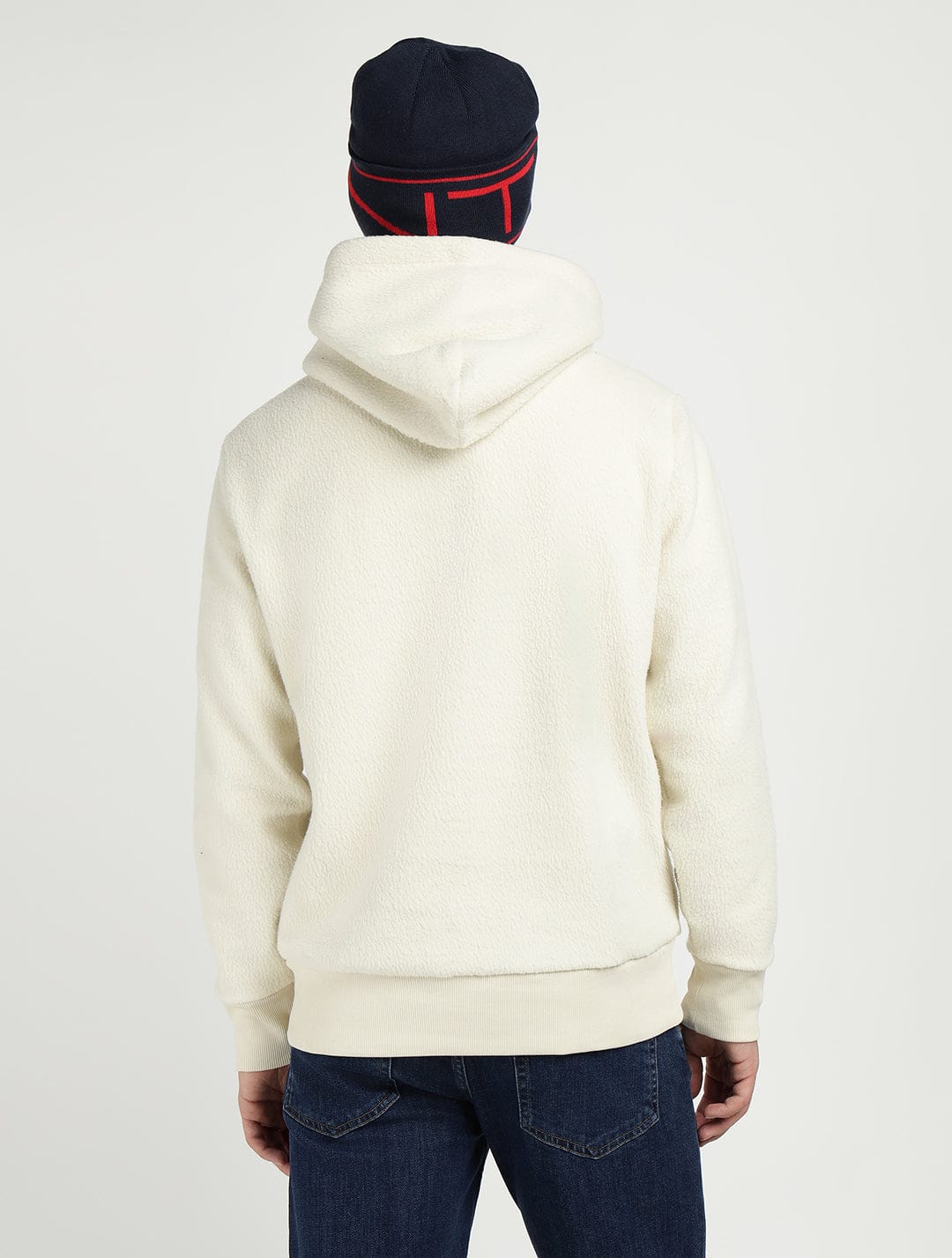Gant Men Cream Solid Hooded Sweatshirt