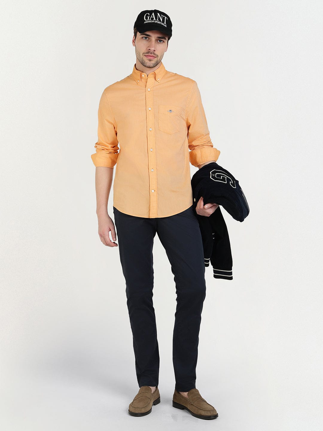 Gant Men Yollow Solid Collar Shirt