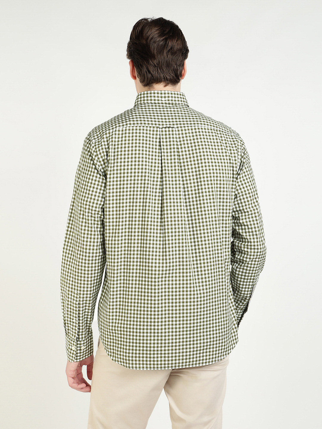 Gant Men Green Checks Collar Shirt