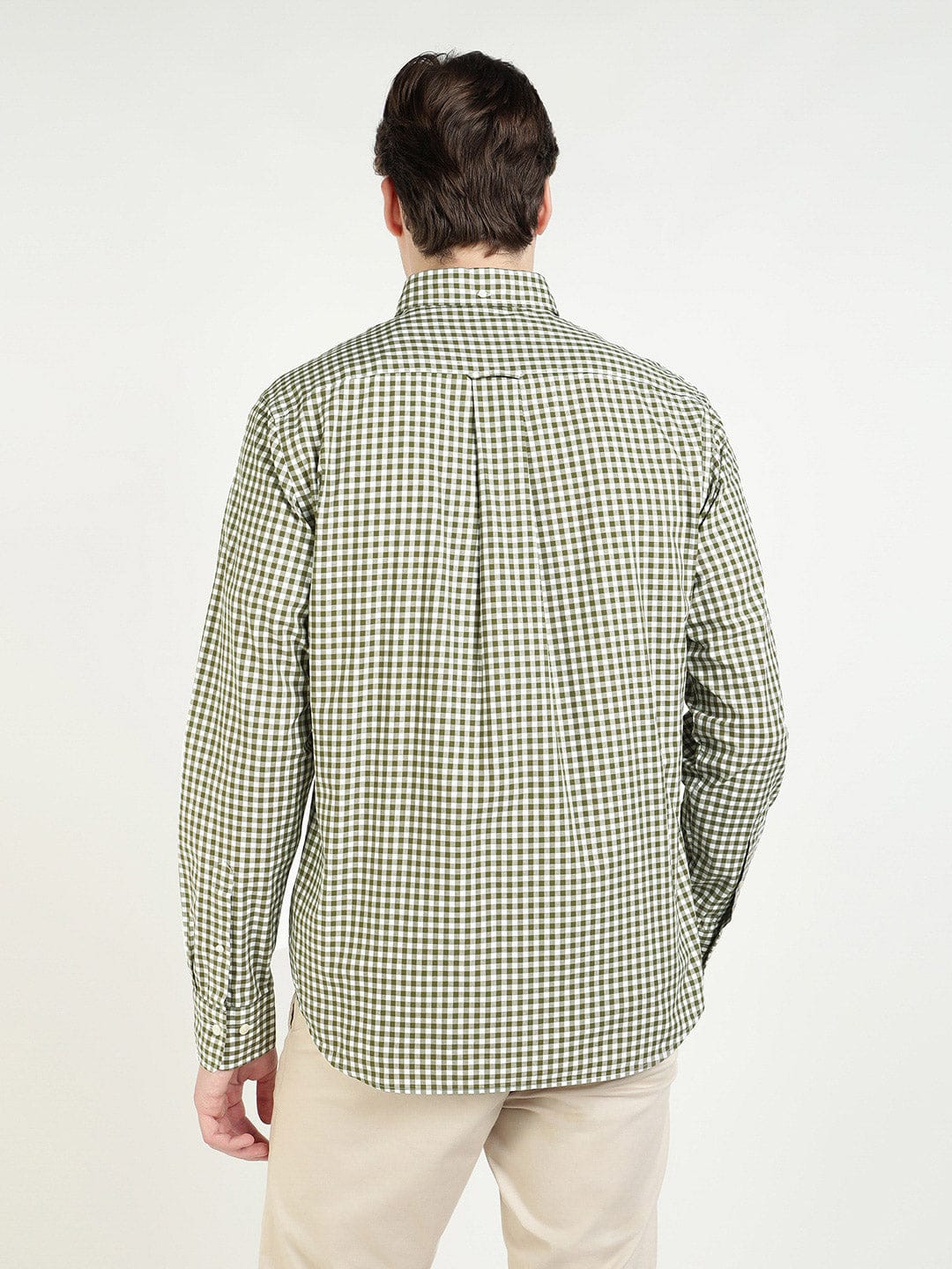 Gant Men Green Checks Collar Shirt