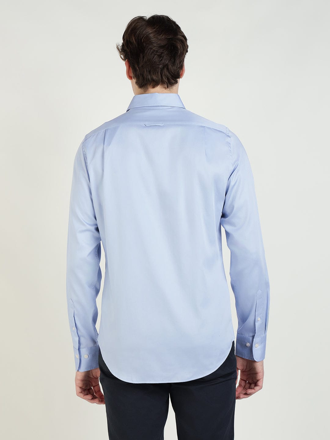 Gant Men Blue Solid Collar Shirt
