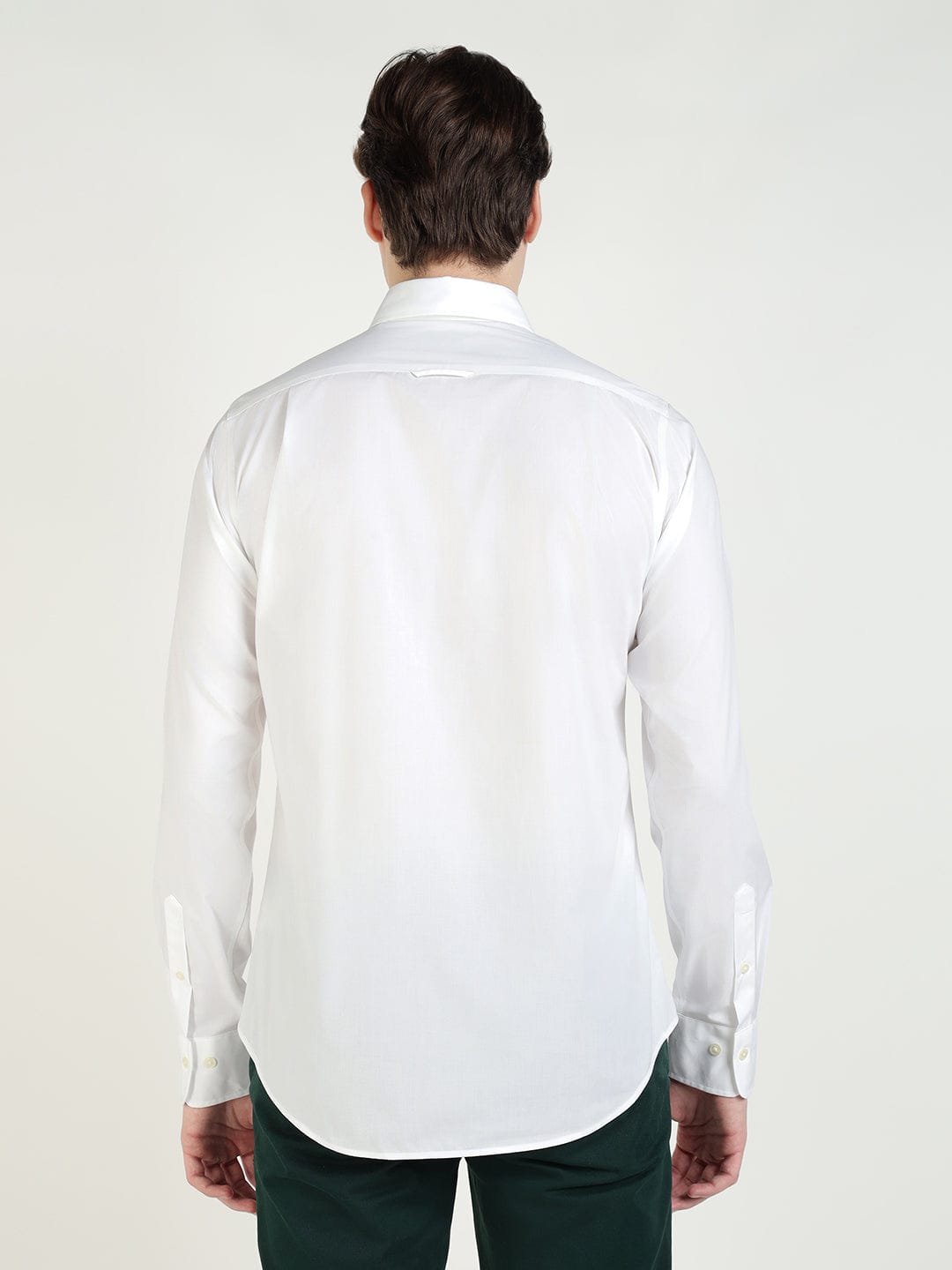 Gant Men White Solid Collar Shirt