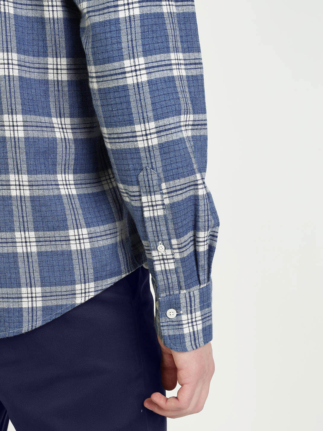 Gant Men Blue Checks Collar Shirt