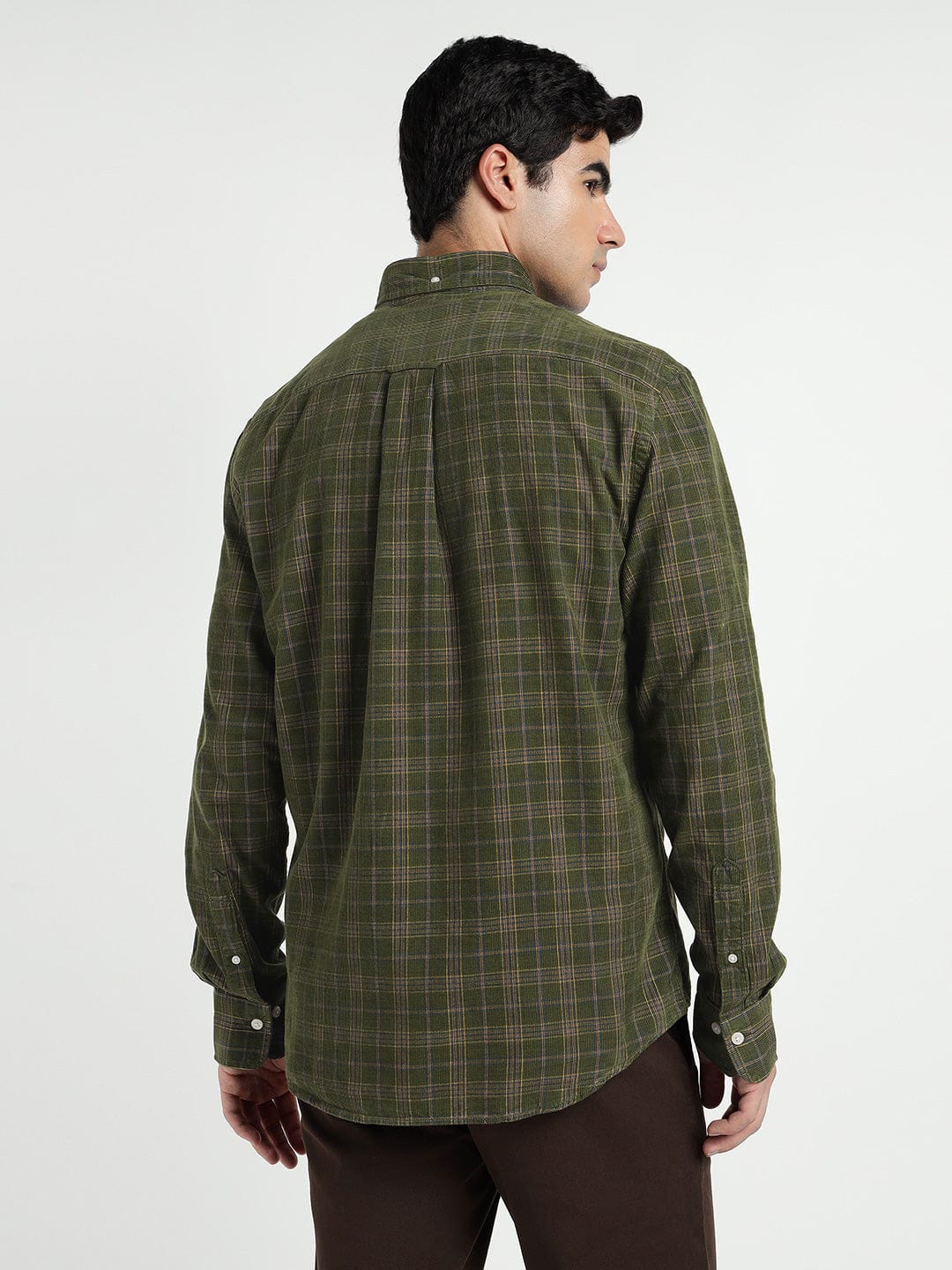 Gant Men Green Checks Collar Shirt