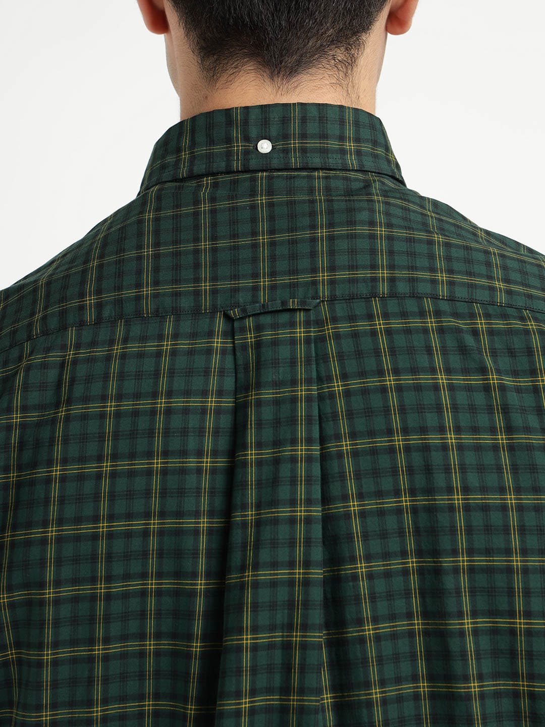 Gant Men Green Checks Collar Shirt
