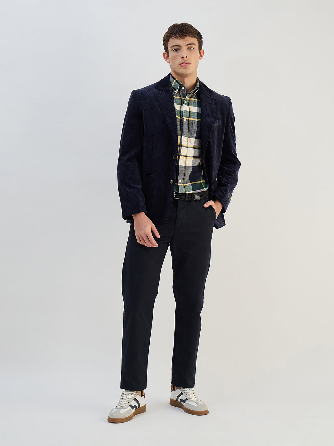 Gant Men Green Check Collared Regular Fit Shirt