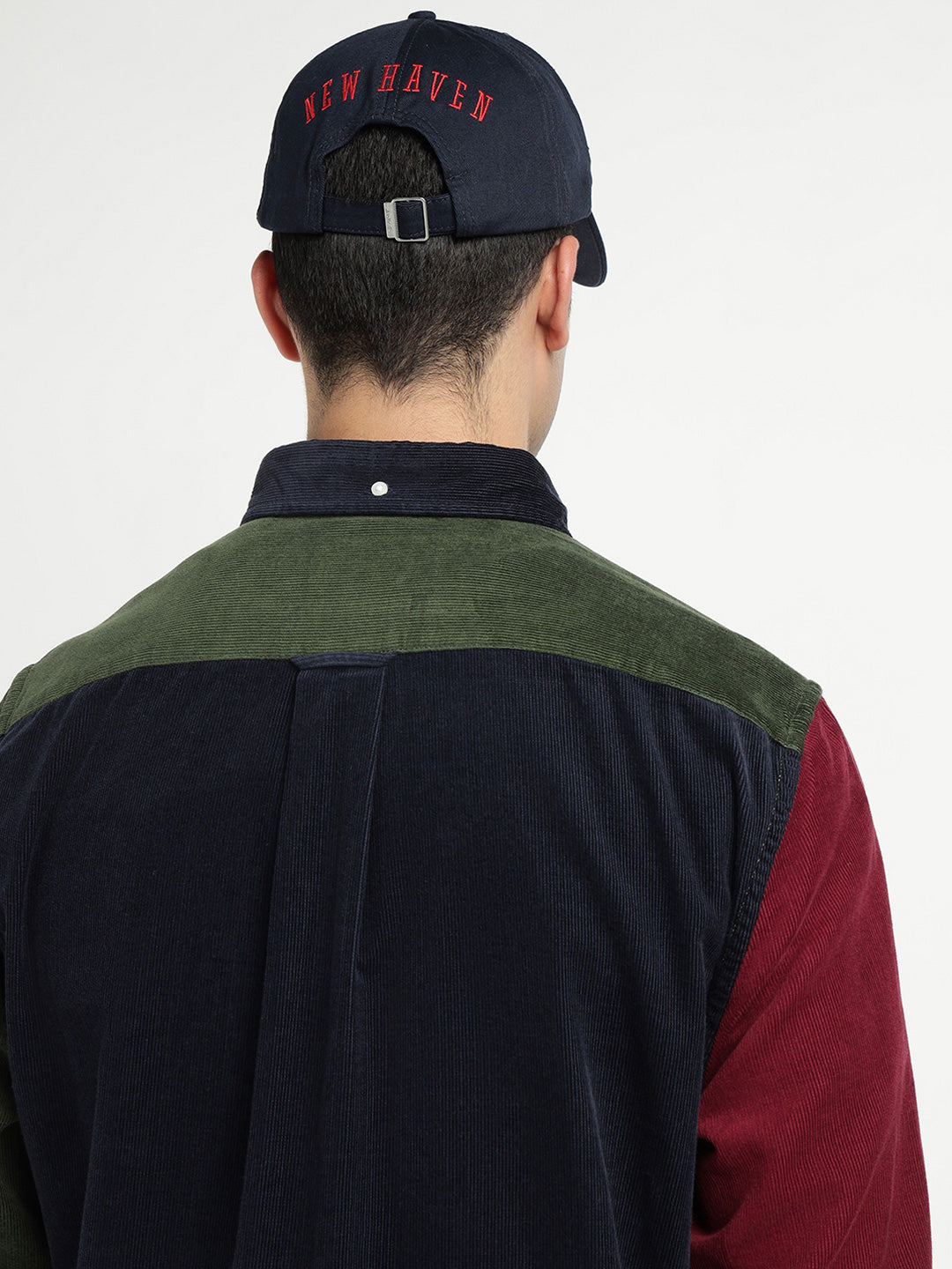 Gant Men Green Coloublocked Collar Shirt