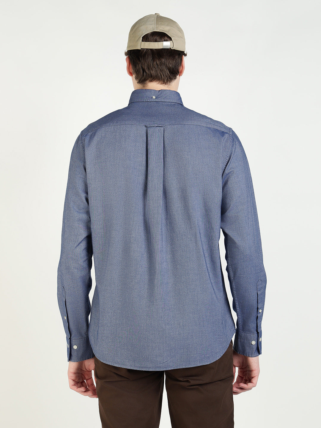 Gant Men Blue Solid Collar Shirt