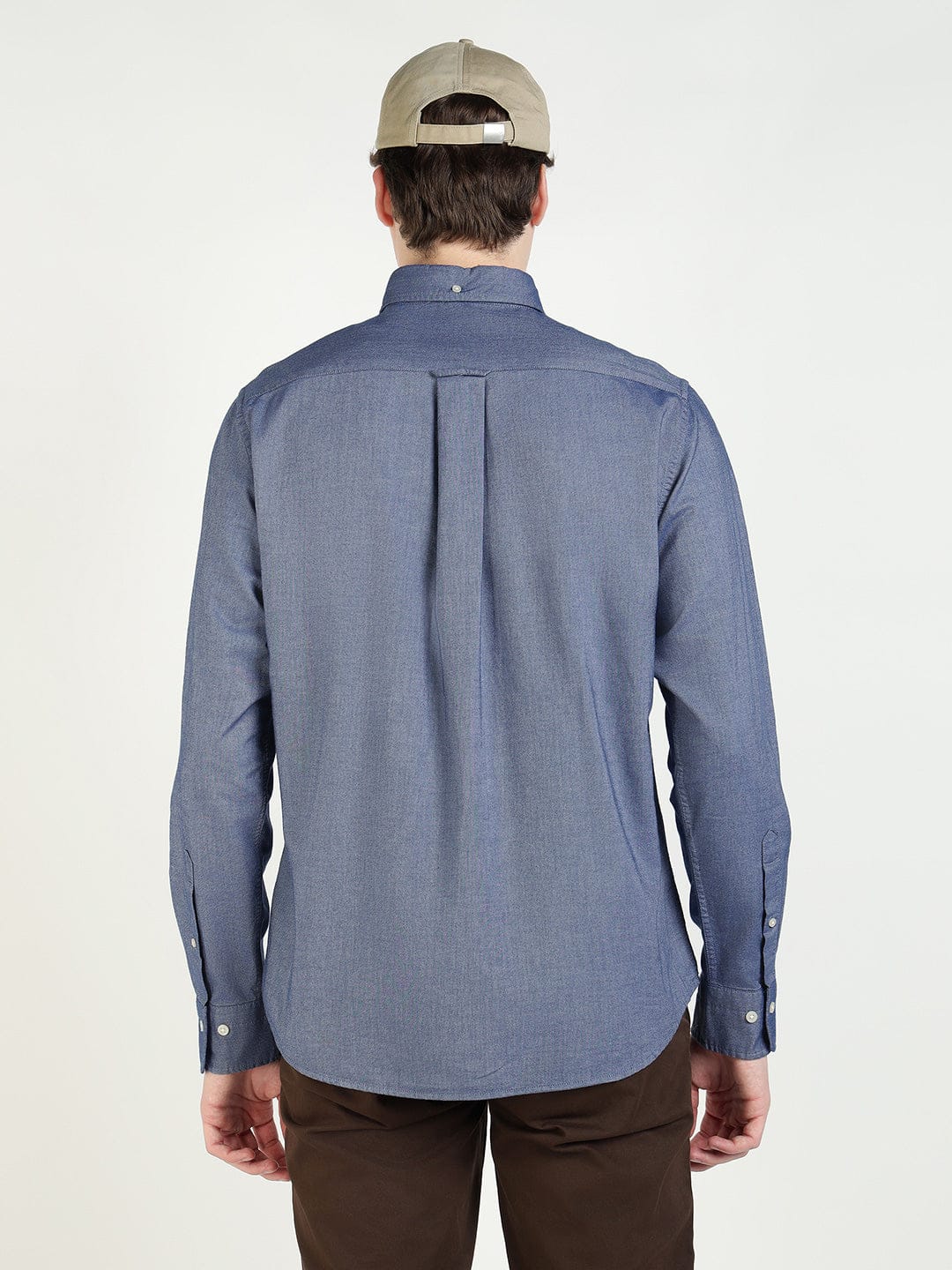 Gant Men Blue Solid Collar Shirt