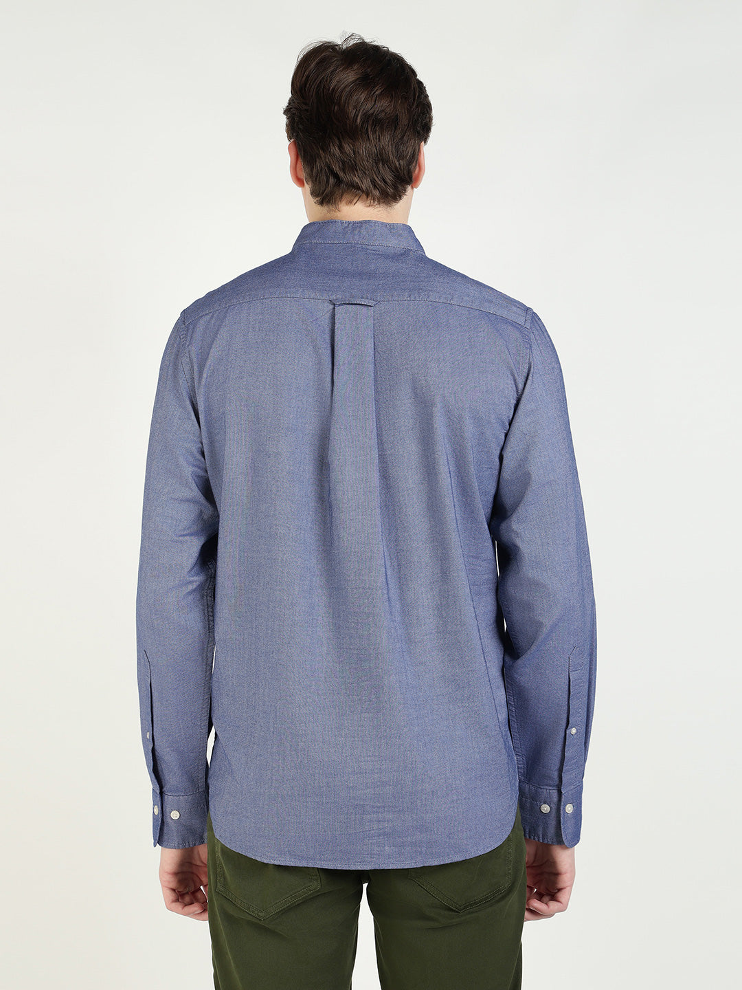Gant Men Blue Solid Collar Shirt