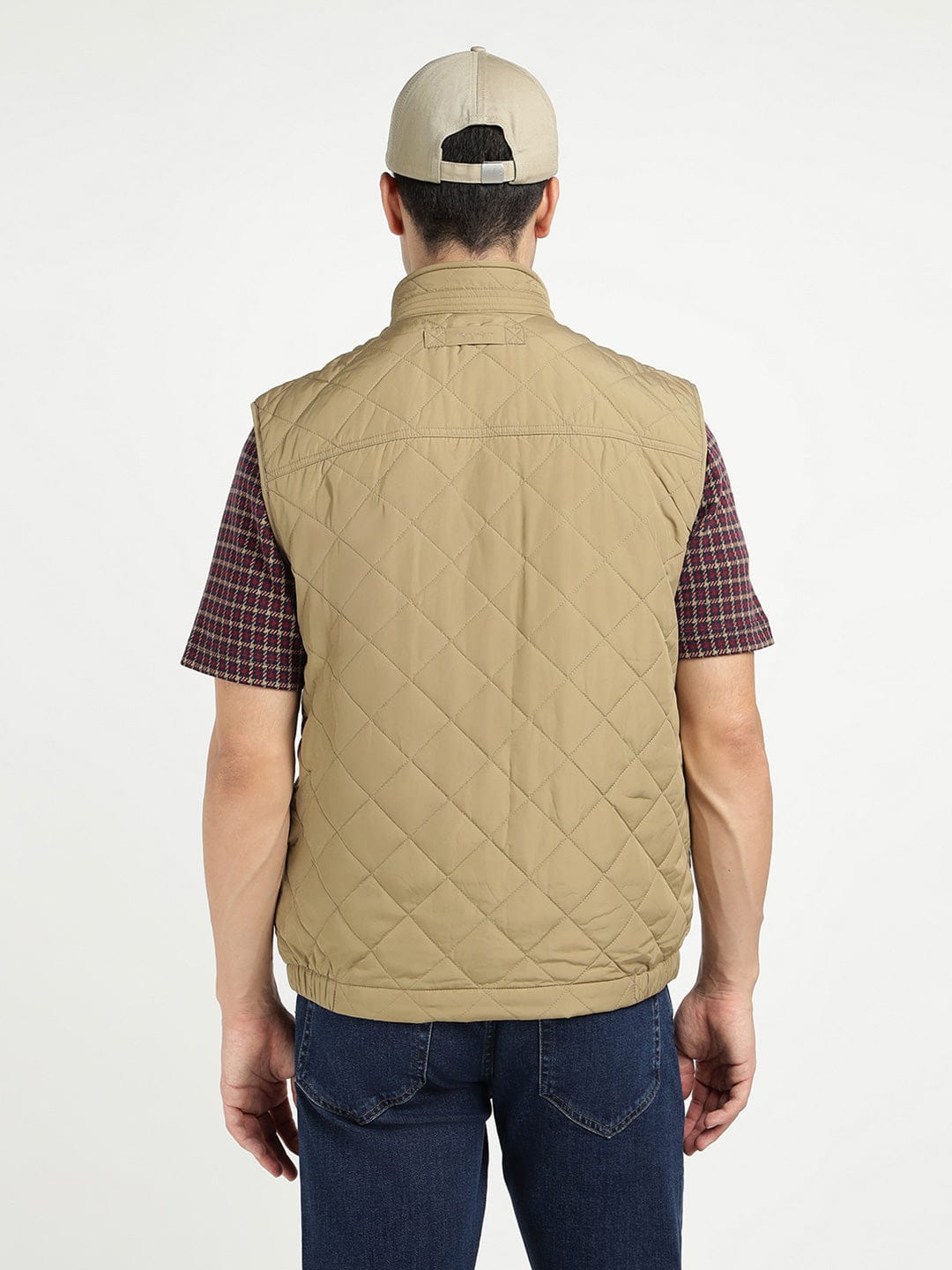Gant Men Khaki Solid Collar Jacket