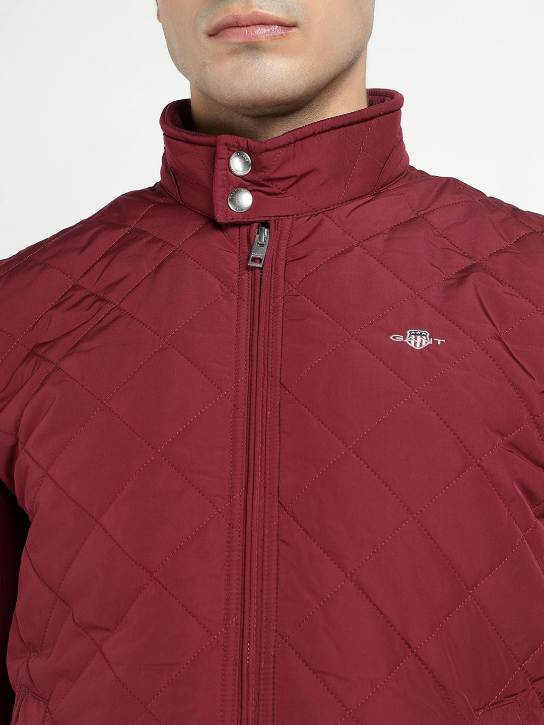 Gant Men Red Solid Collar Jacket