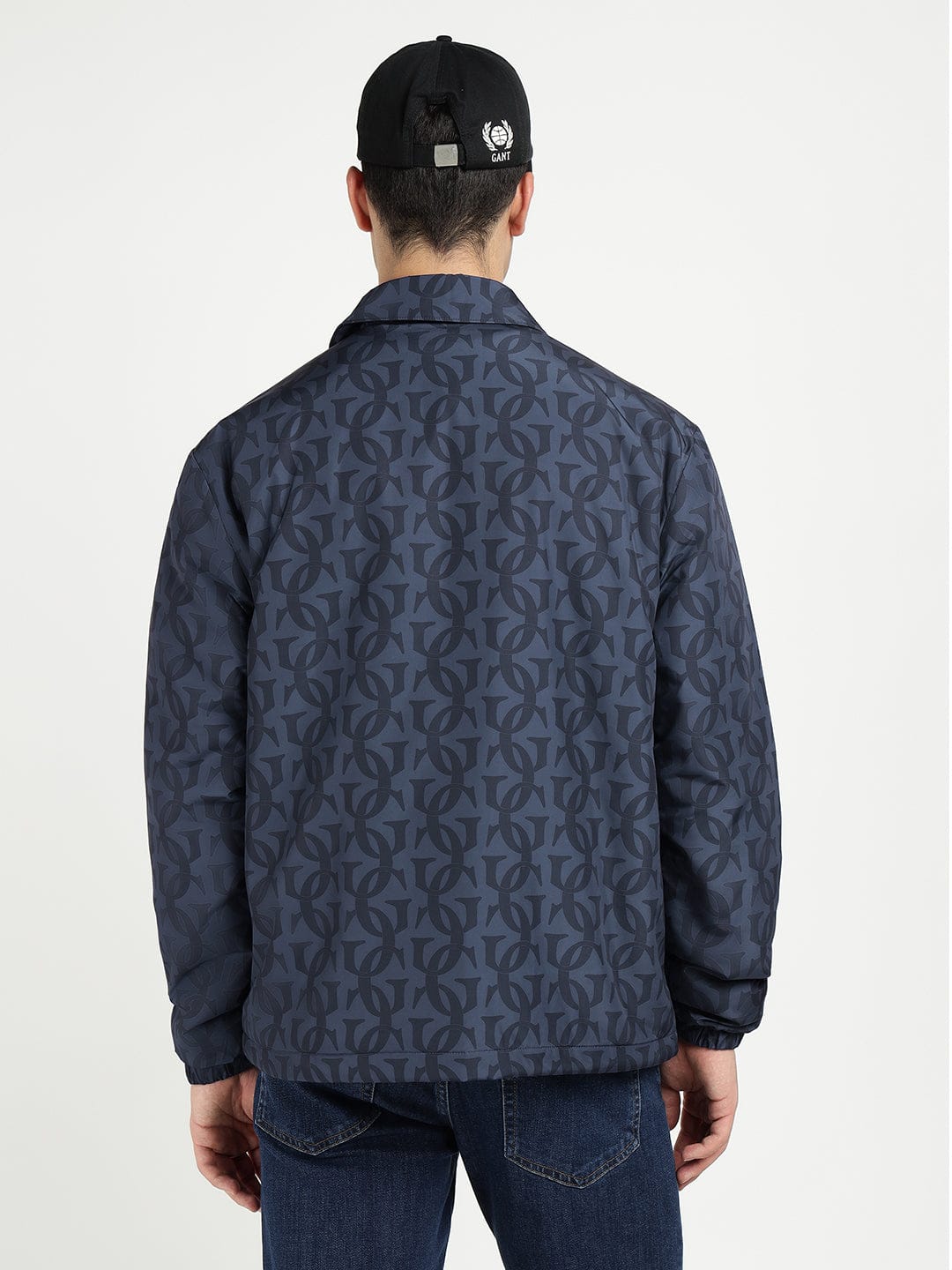 Gant Men Blue Solid Collar Jacket