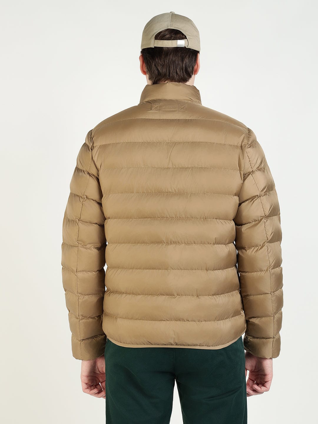 Gant Men Khaki Solid Collar Jacket