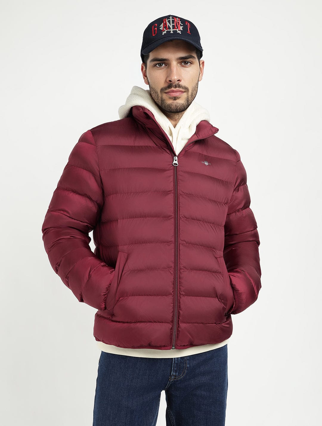 Gant Men Red Solid Collar Jacket