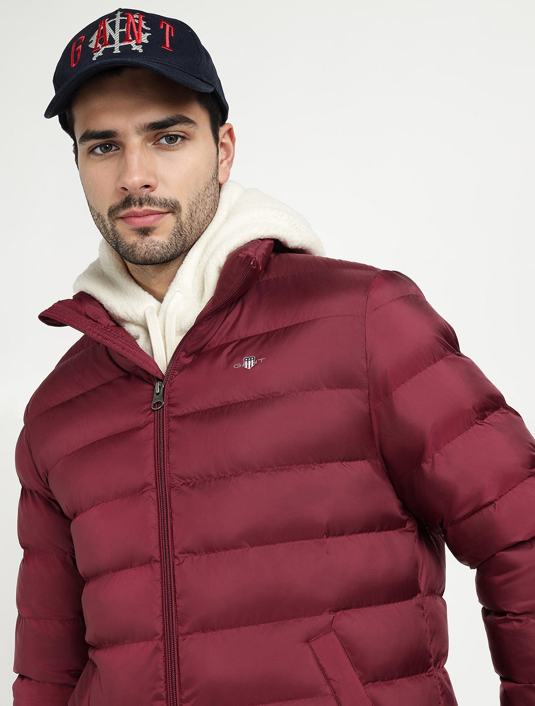 Gant Men Red Solid Collar Jacket