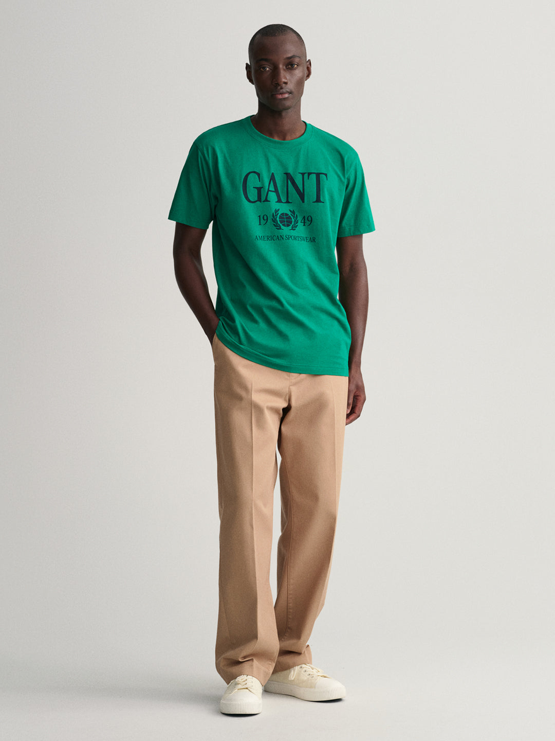 Gant Green Retro Crest Logo Regular Fit T-Shirt
