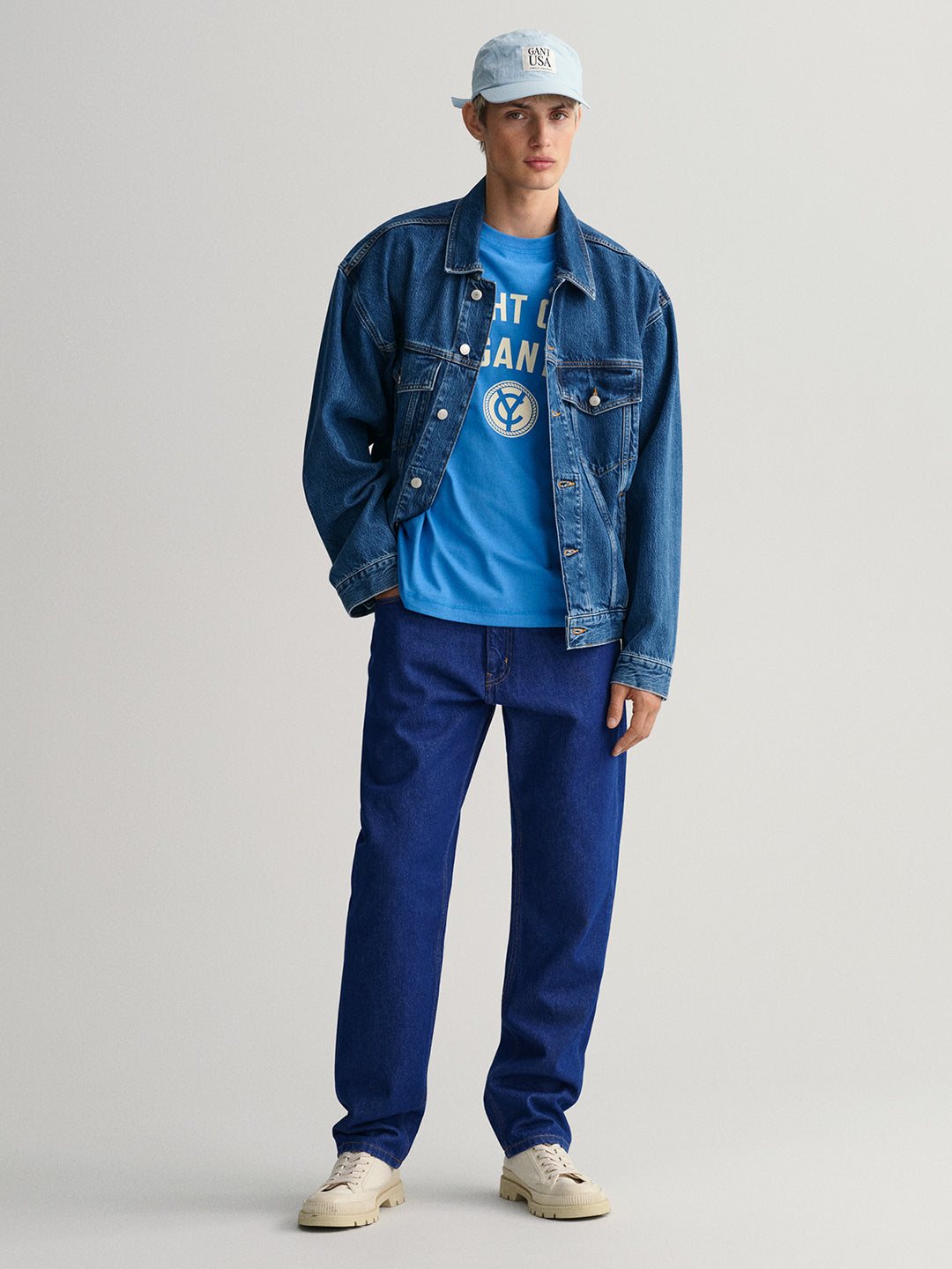 Gant Blue Yacht Logo Regular Fit T-Shirt