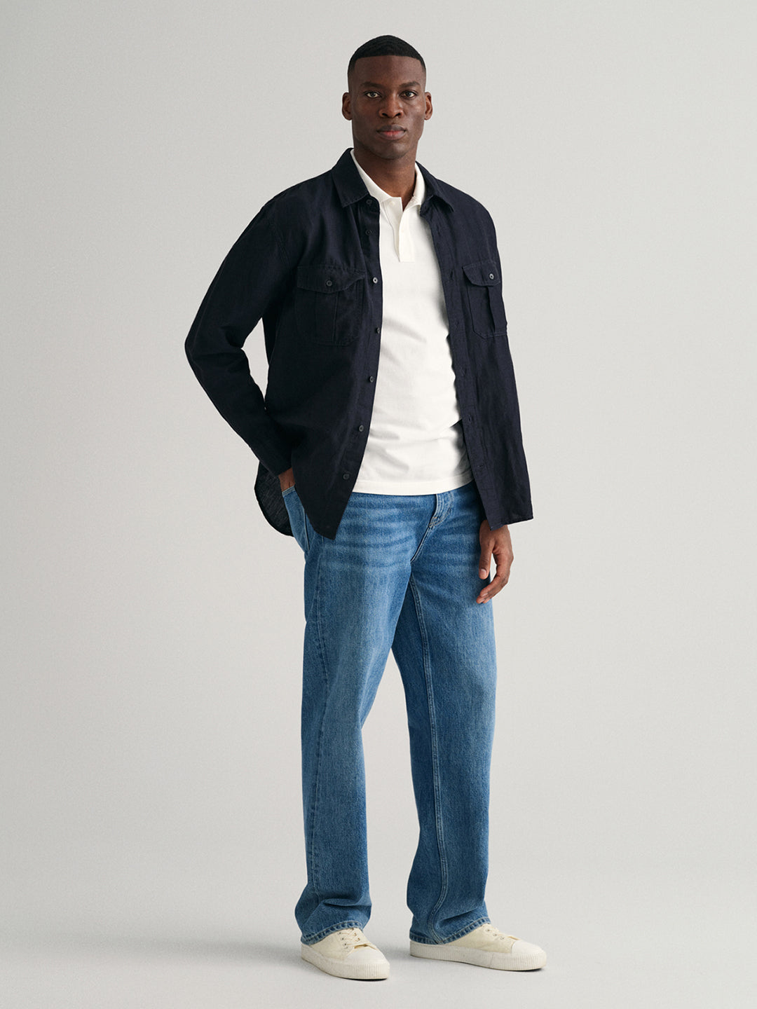 Gant White Regular Fit Pique Polo T-Shirt