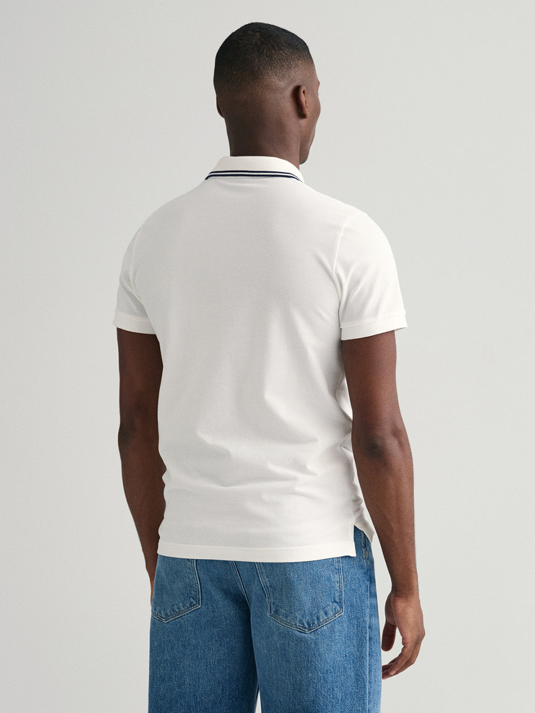 Gant White Regular Fit Pique Polo T-Shirt