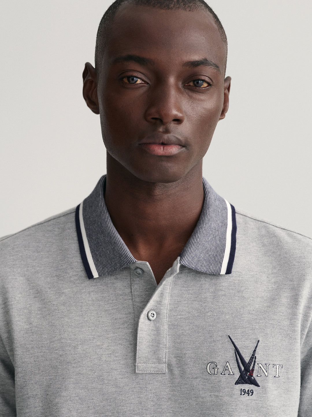 Gant Grey Sail Regular Fit Pique Polo T-Shirt
