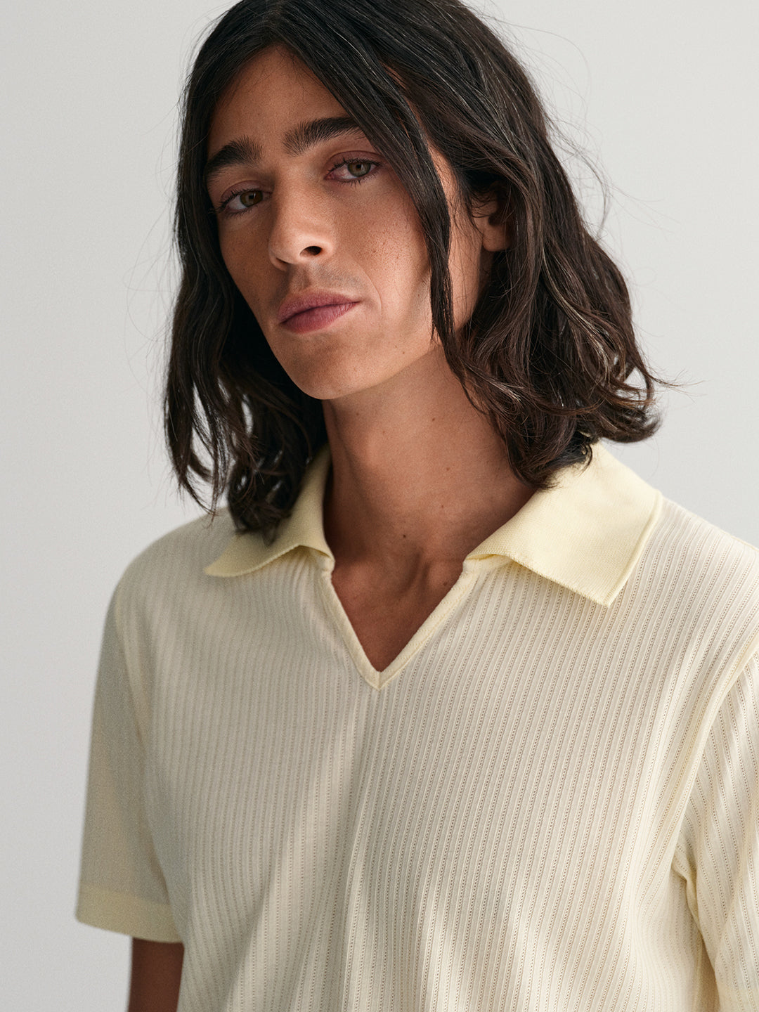 Gant Cream 70S Slim Fit Pique Polo T-Shirt