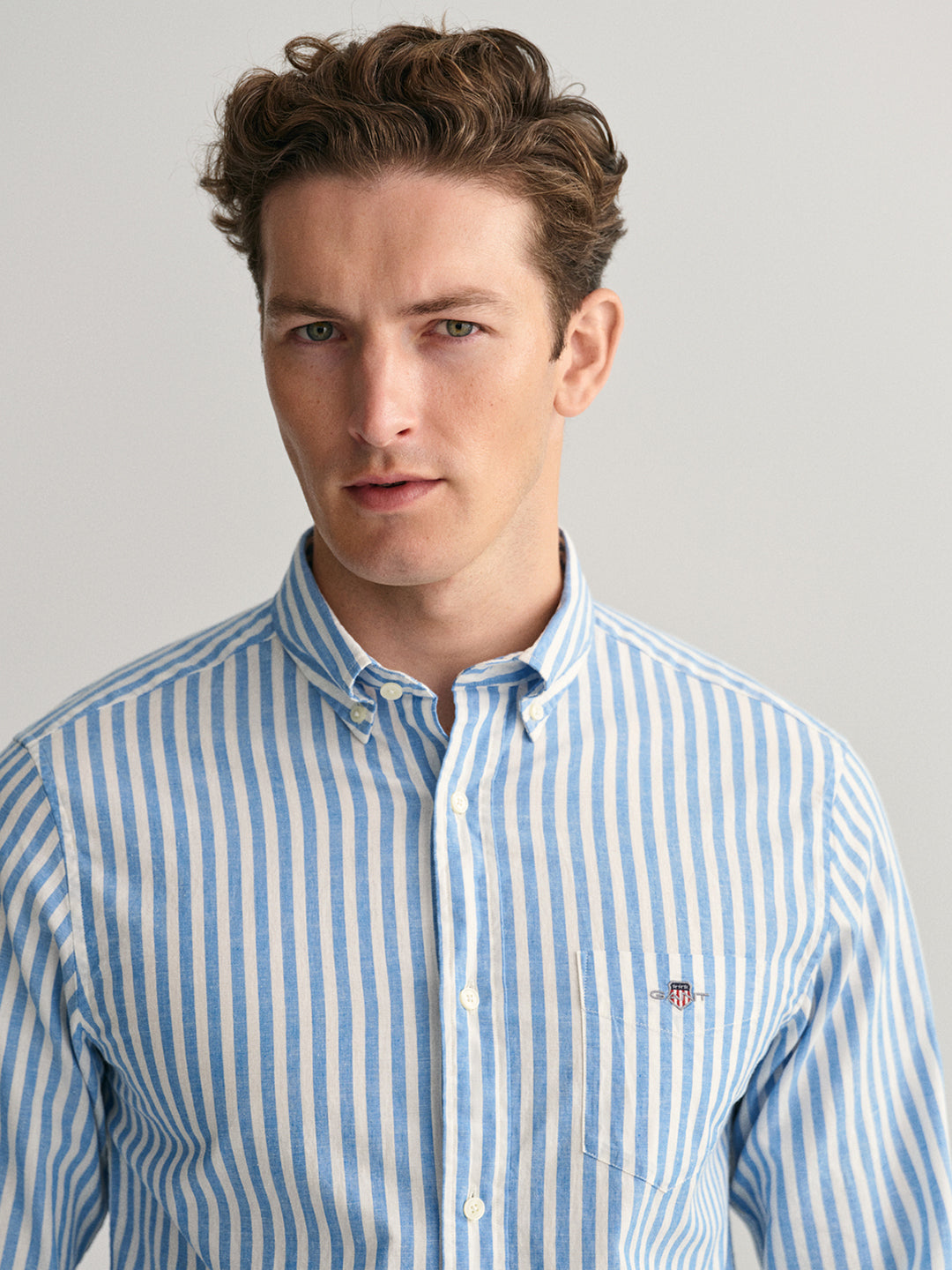 Gant Blue Striped Regular Fit Shirt