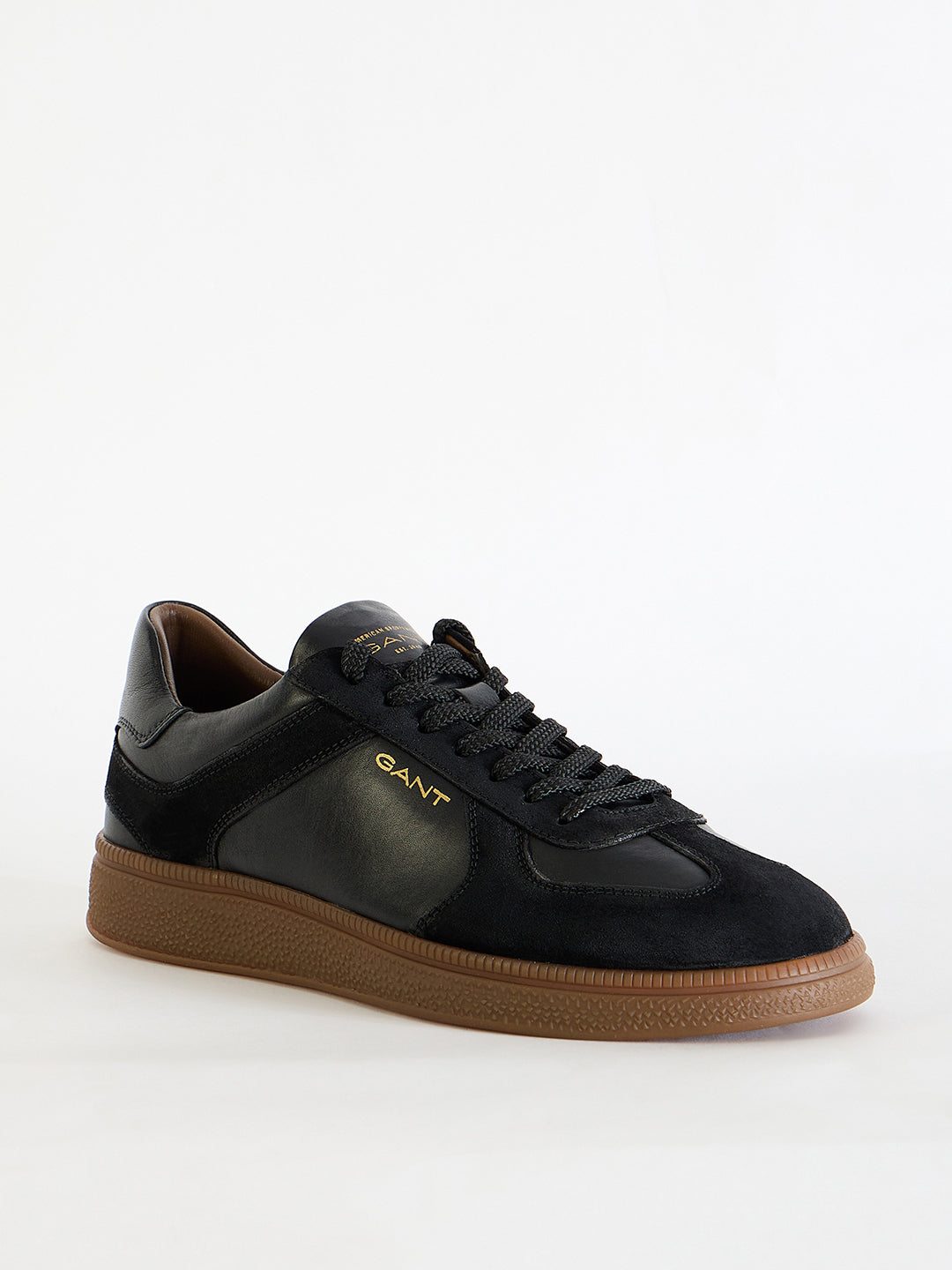 Gant Men Black Color-Blocked Lace-Up Round Toe Sneakers