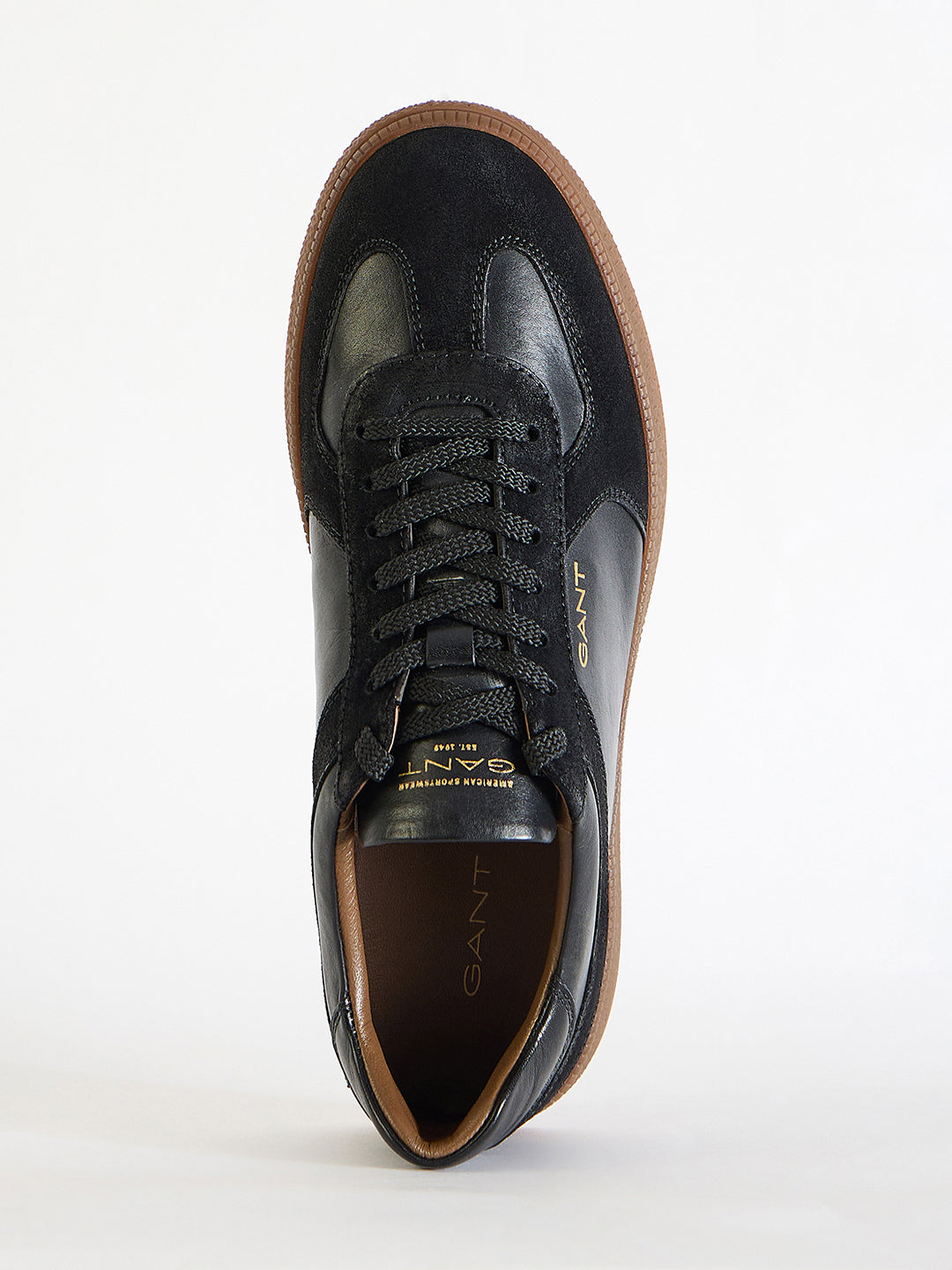 Gant Men Black Color-Blocked Lace-Up Round Toe Sneakers